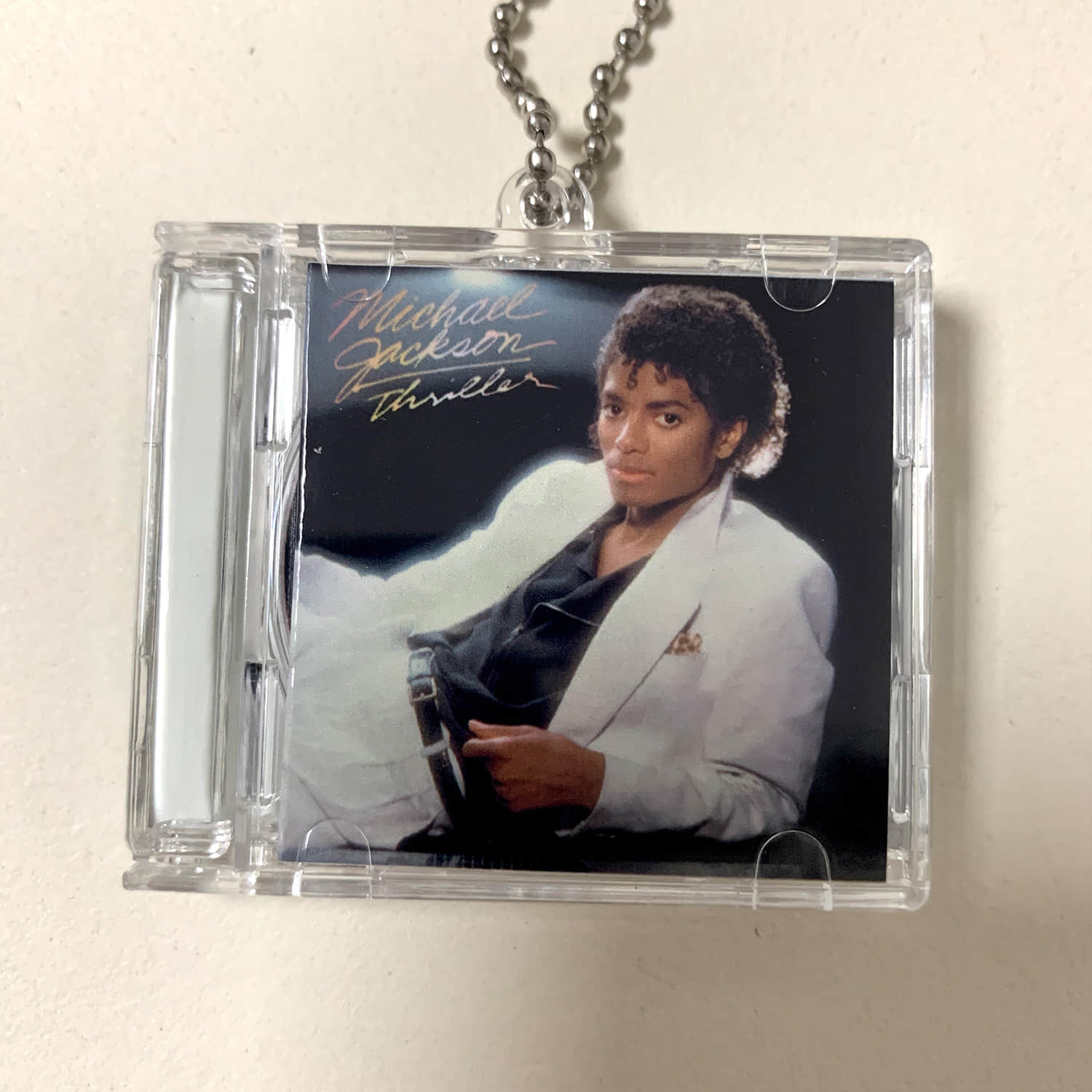 Michael Jackson Little CD Album Cover Keychains - Thriller