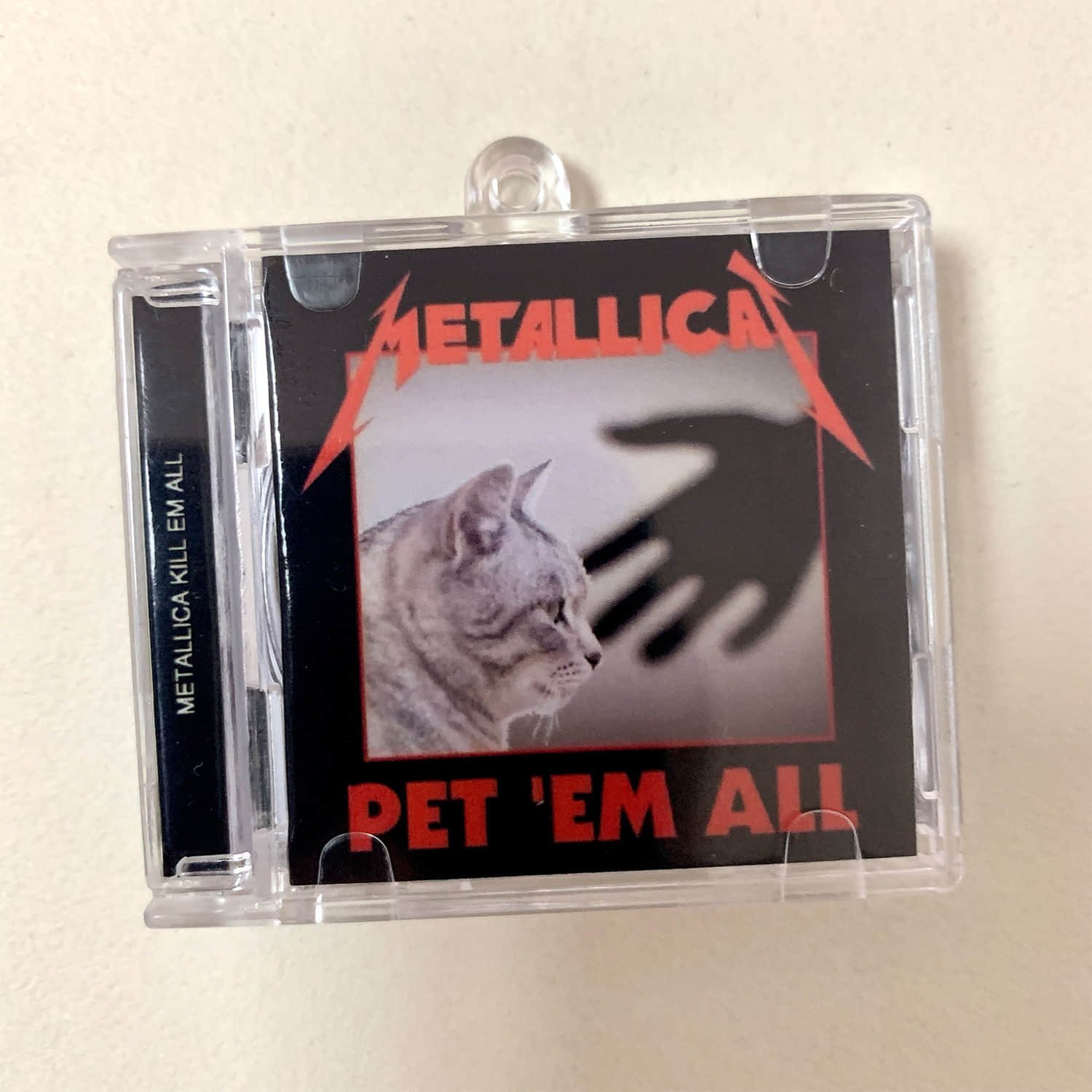 Cat Cover Design Little CD Album Cover Keychains II - Metallica - Gorillaz - Tyler the Creator - Jeff Buckley