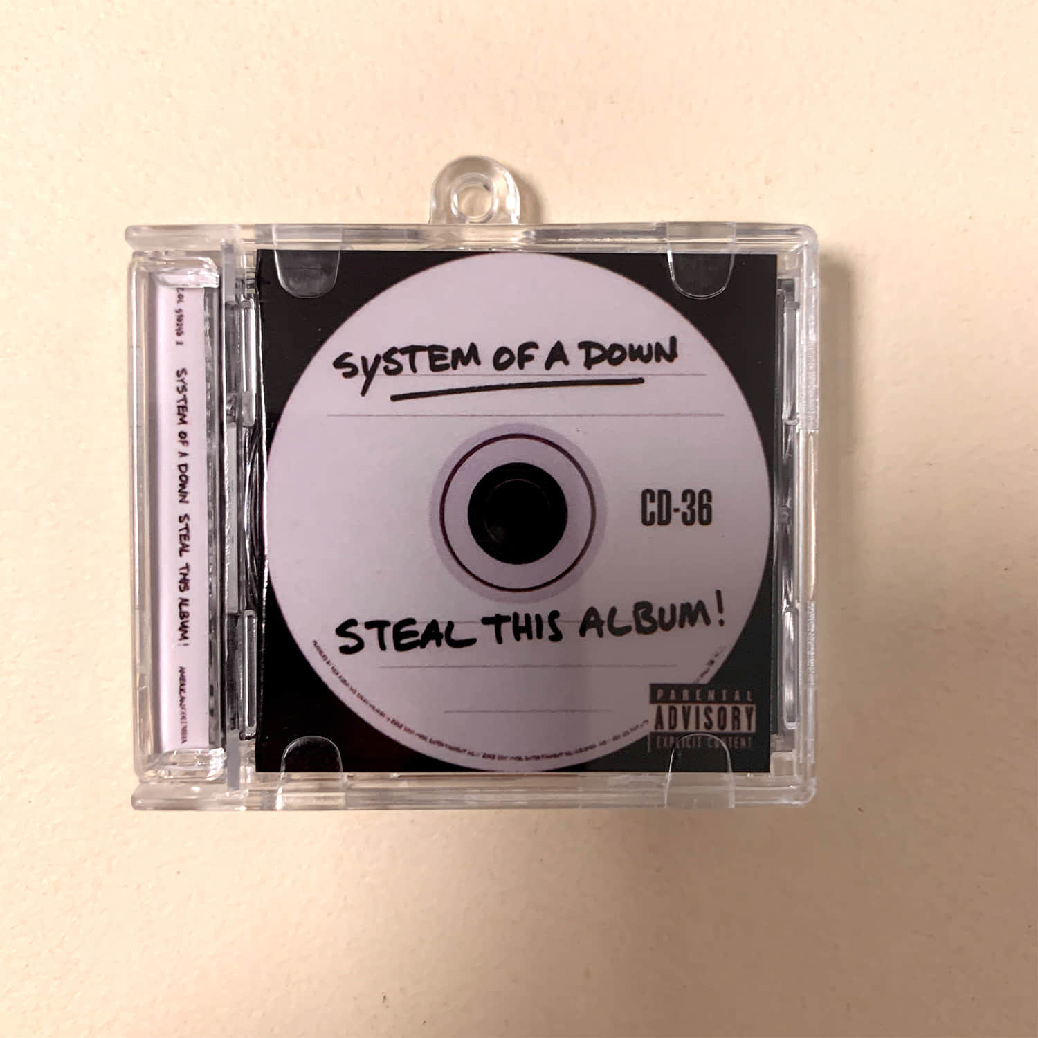 System Of A Down Little CD Album Cover Keychains - Toxicity -System Of A Down - Mezmerize - Steal This Album!