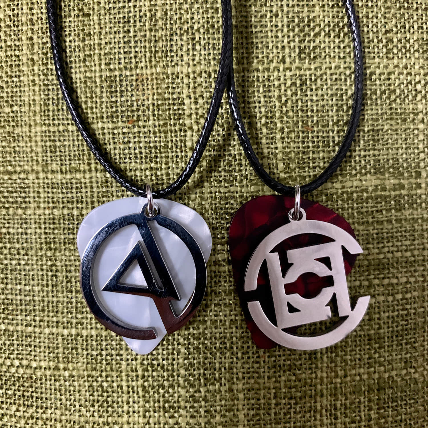 Custom Linkin Park Guitar Pick Necklace 