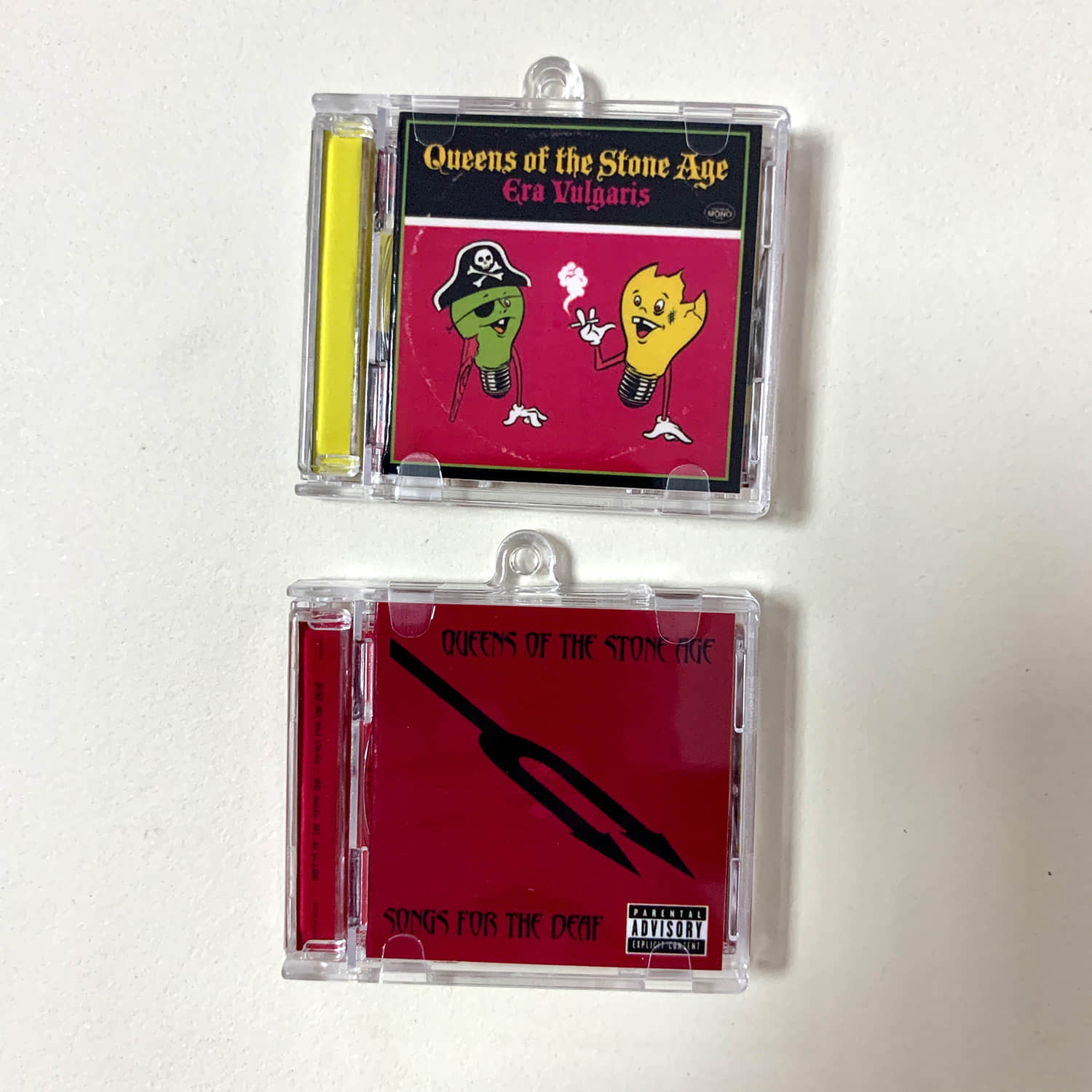 Queens Of The Stone Age Little CD Album Cover Keychains - Era Vulgaris - Songs For The Deaf