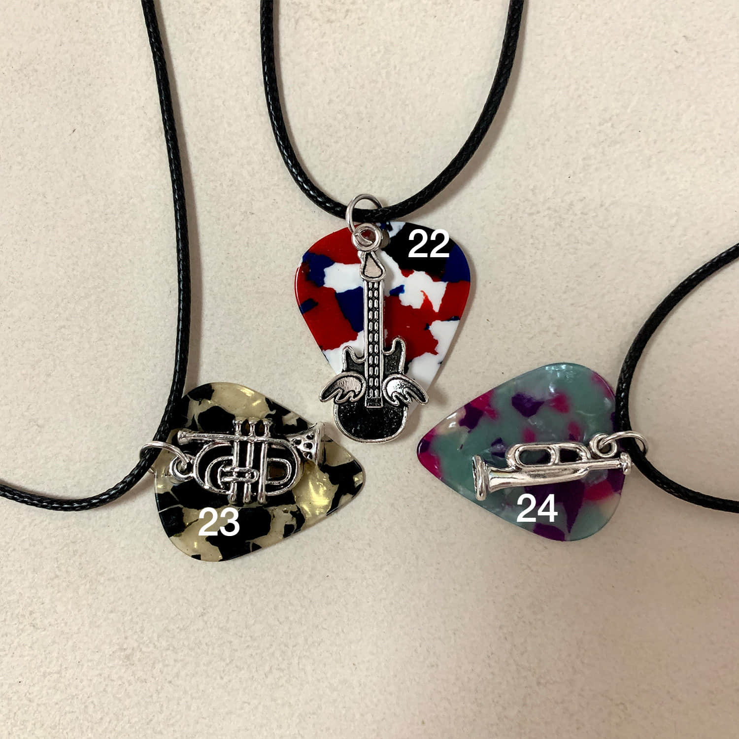 Custom Guitar Pick Chaim Necklace