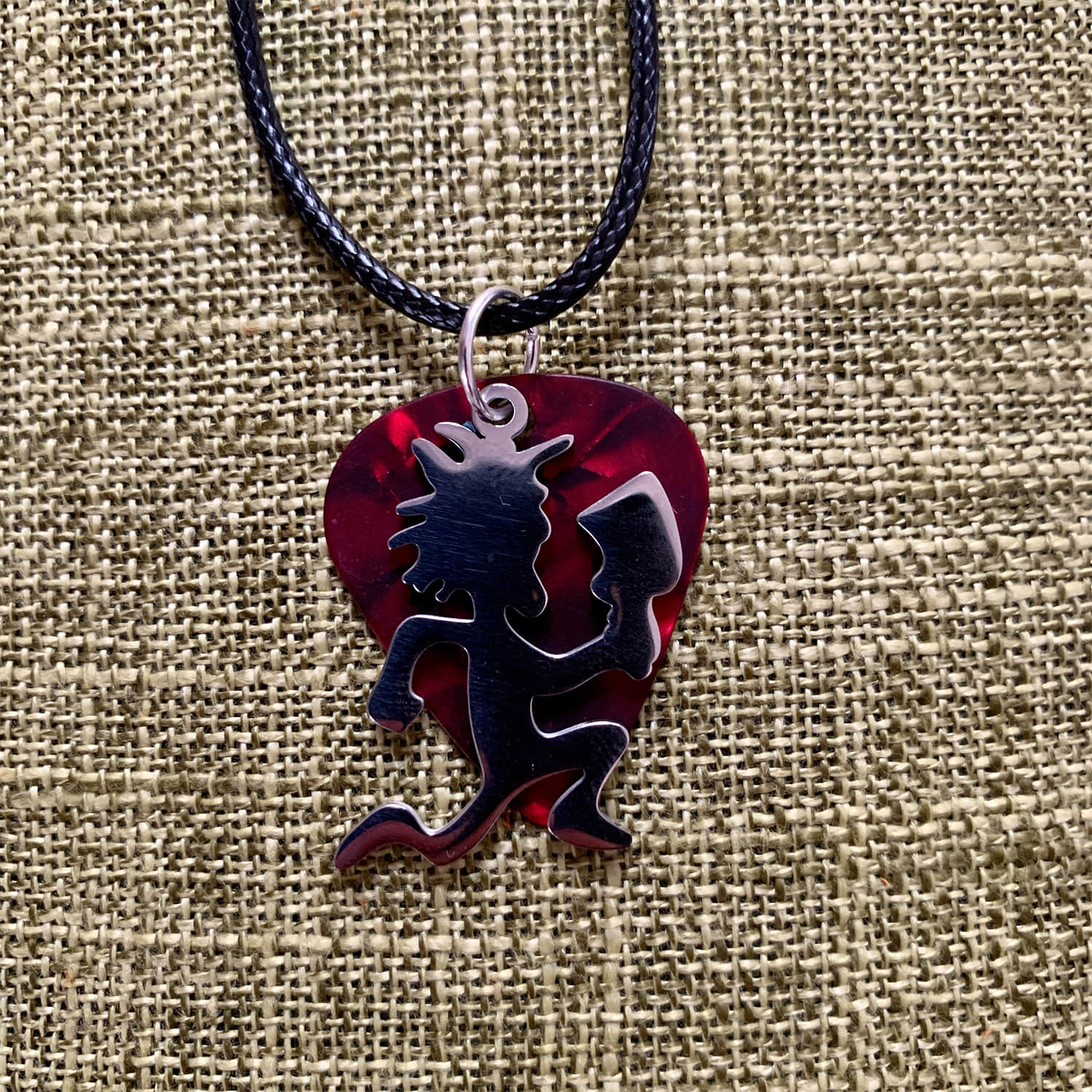 Custom ICP Insane Clown Posse Guitar Pick Necklace 