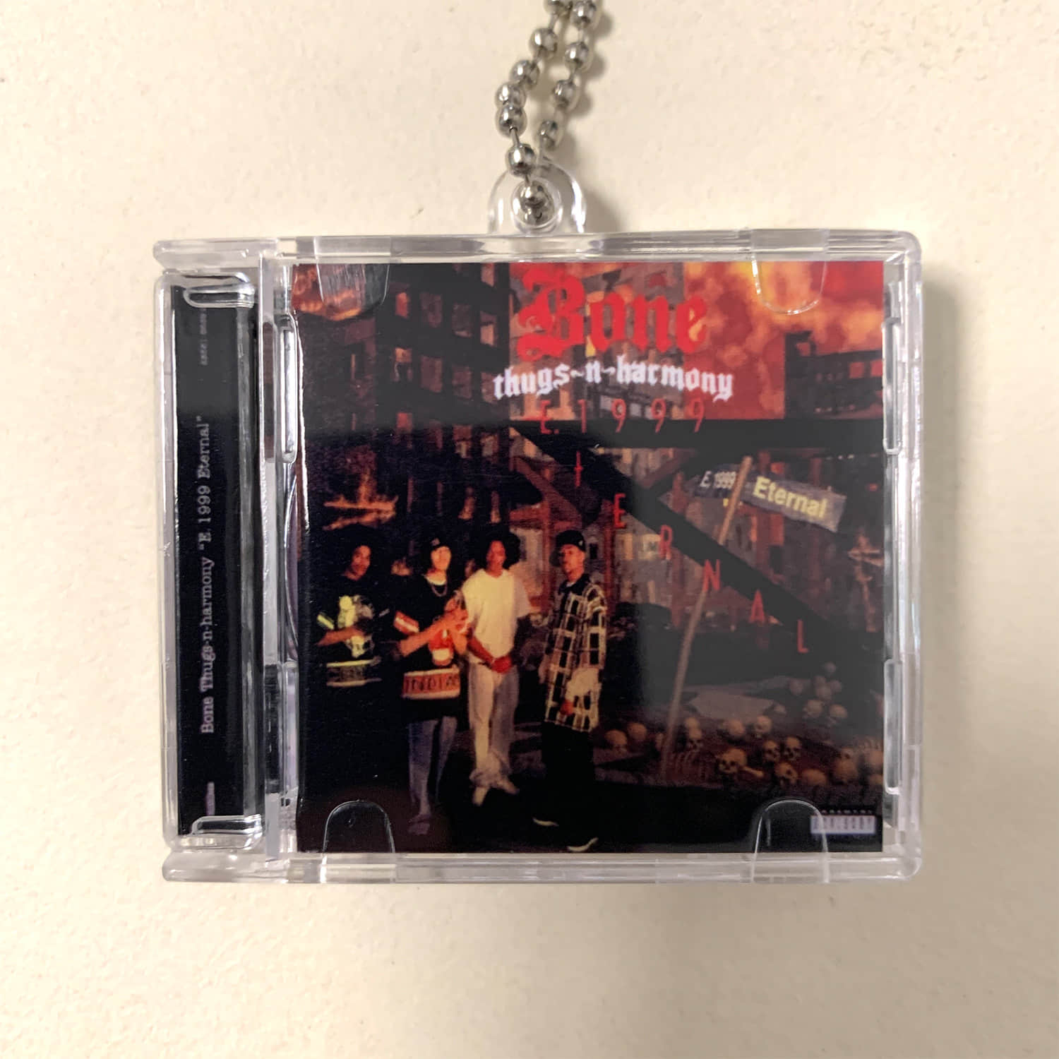 Bone Thugs-N-Harmony  Little CD Album Cover Keychains – E. 1999 Eternal - The Art Of War -Creepin On Ah Come Up