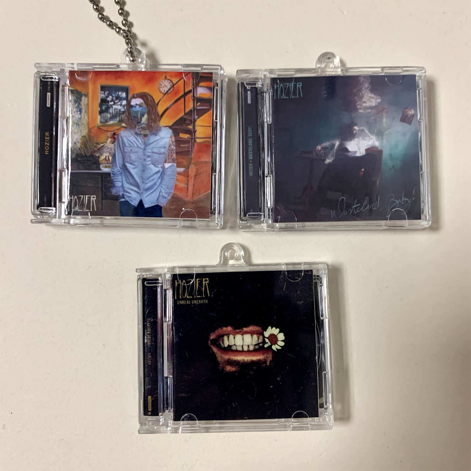 Hozier Little CD Album Cover Keychains - Unreal Unearth -Hozier -Wasteland_ Baby