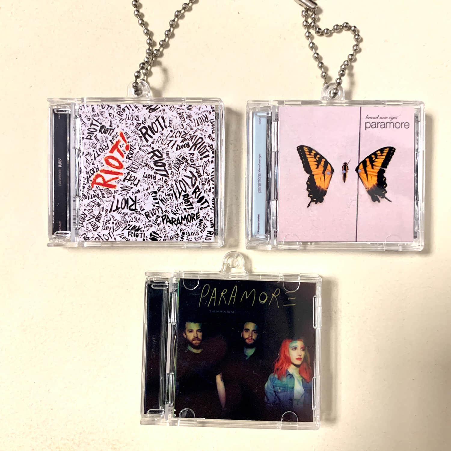 Paramore Little CD Album Cover Keychains - Paramore - Riot -Brand New Eyes