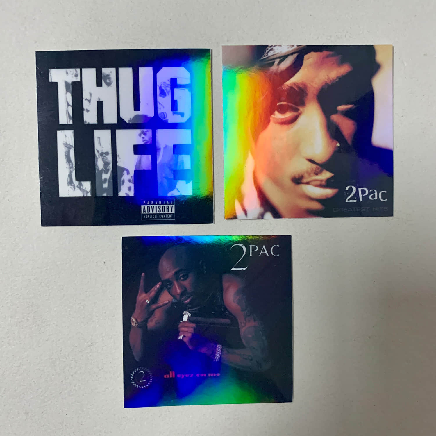 2PAC 2" Album Cover Stickers – Thug Life - All Eyez On Me