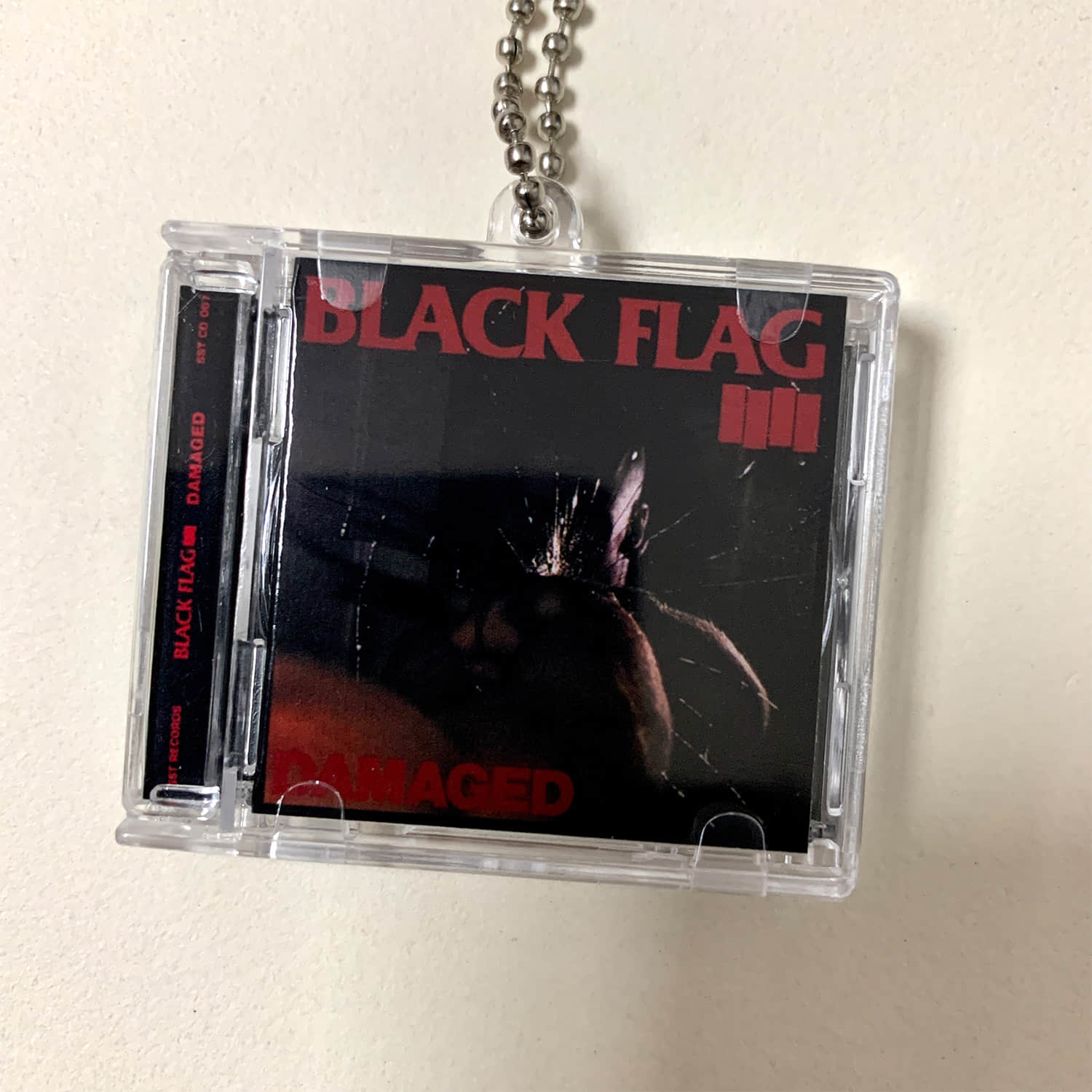 Black Flag Little CD Album Cover Keychains – Damaged