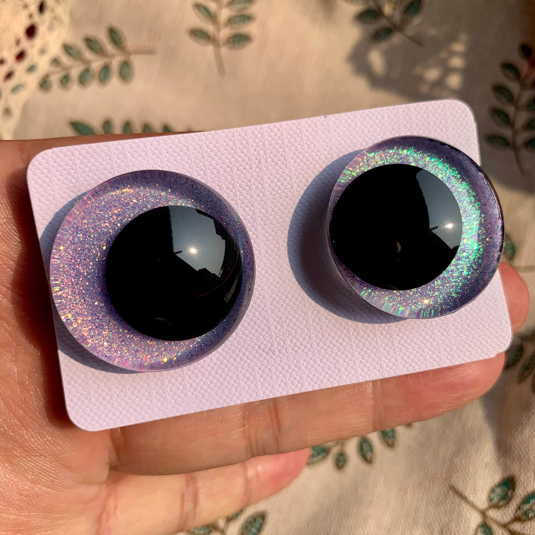 Glitter purple Kawaii Safety Eyes