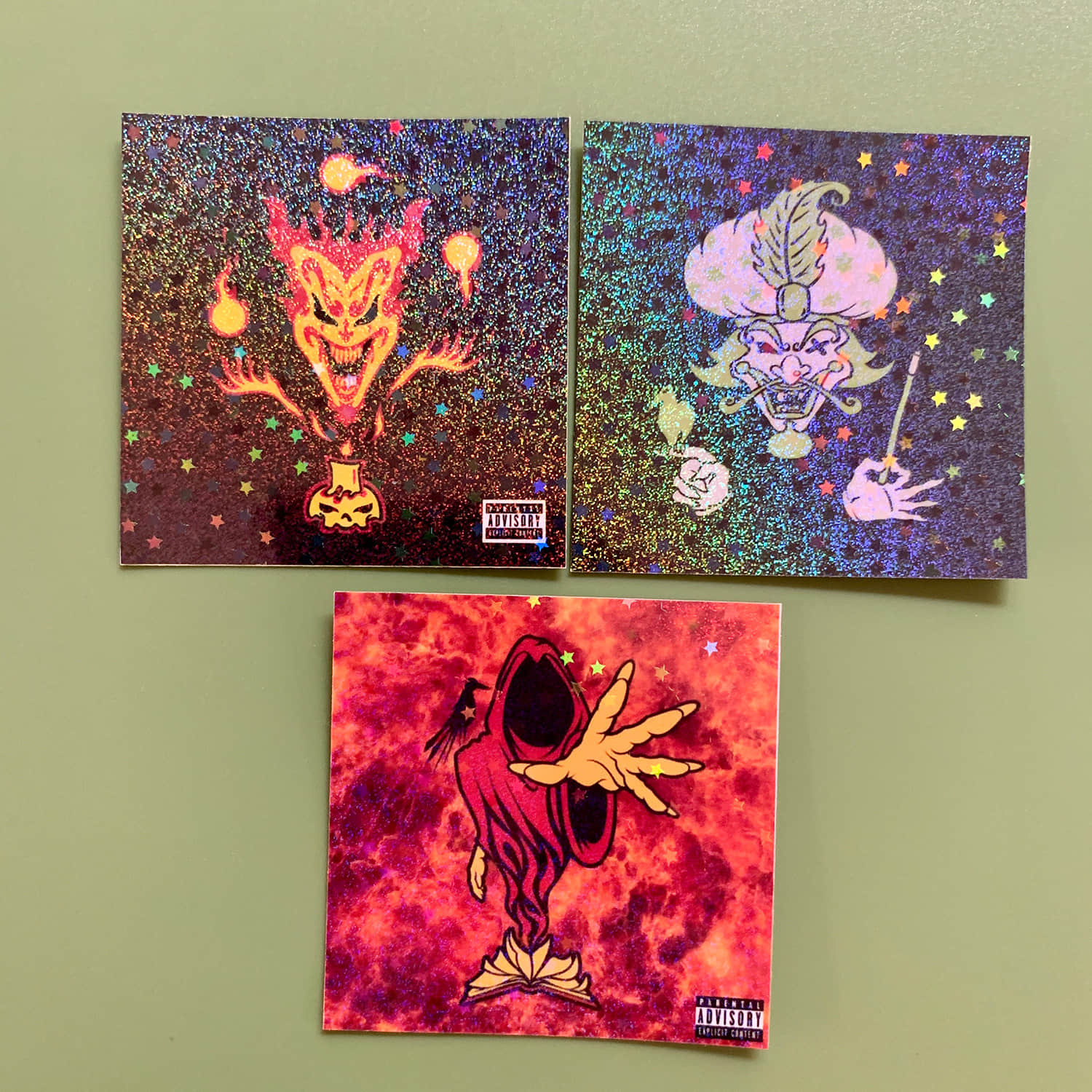 ICP Insane Clown Posses  2" Album Cover Stickers – The Great Milenko - The Amazing Jeckel Brothers - The Wraith: Shangri-La