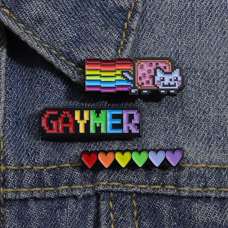 Rainbow Cat Enamel Pin - Metal Pin