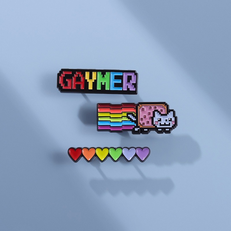 Rainbow Cat Enamel Pin - Metal Pin