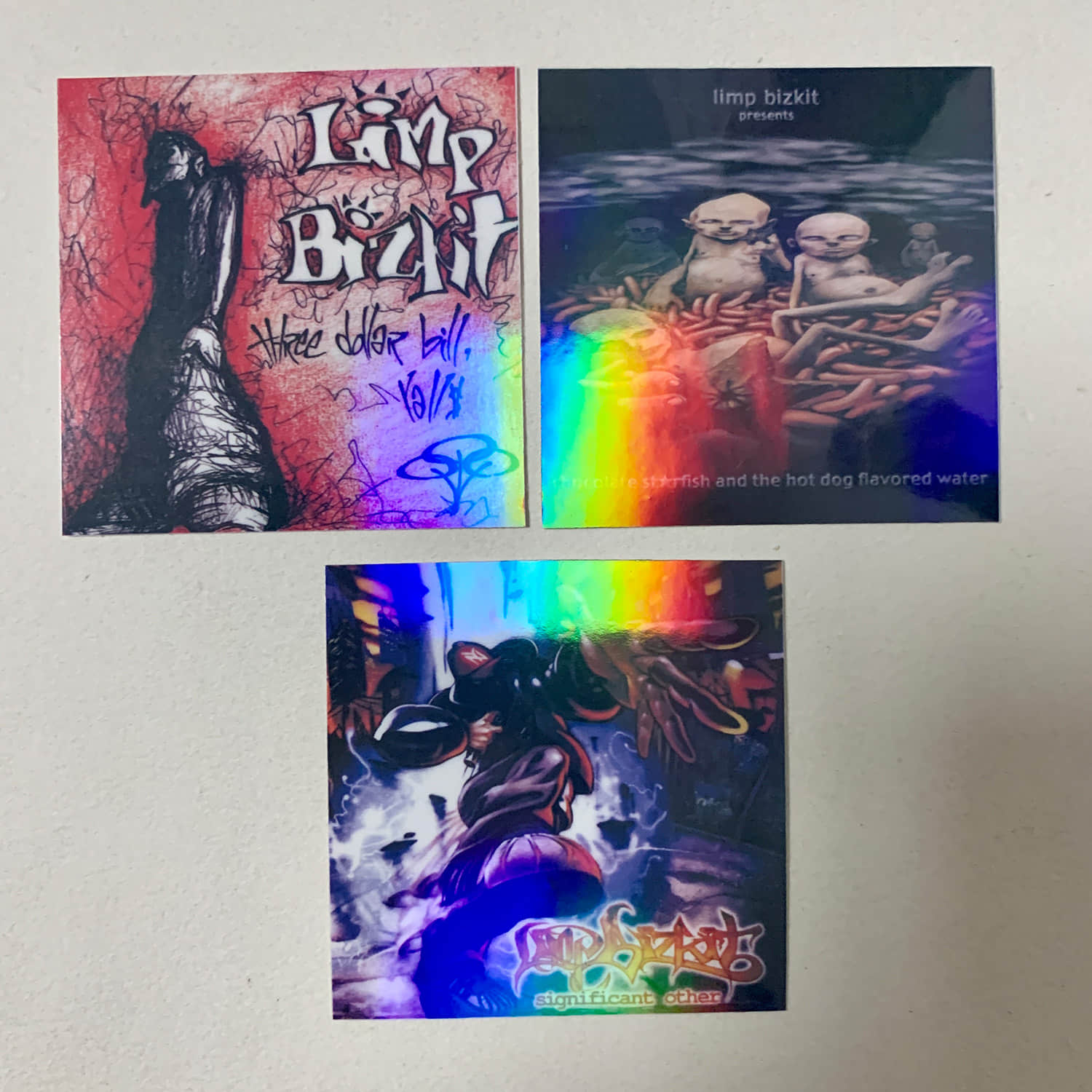 Limp Bizkit 2" Album Cover Stickers – Significant Other - Chocolate Starfish And The Hot Dog Flavored Water - Three Dollar Bill, Y'all