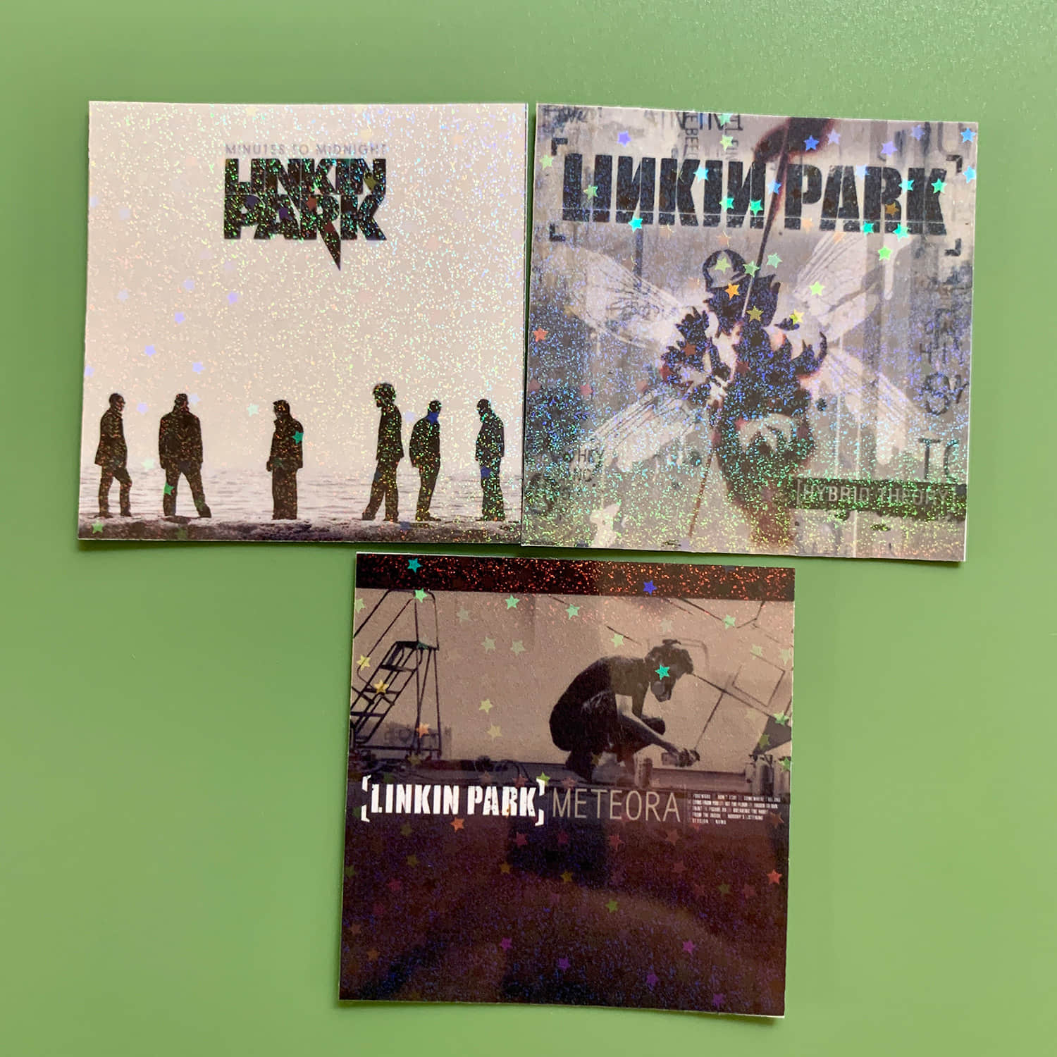 Linkin Park 2" Album Cover Stickers – Hybrid Theory - Meteora - Minutes to Midnight