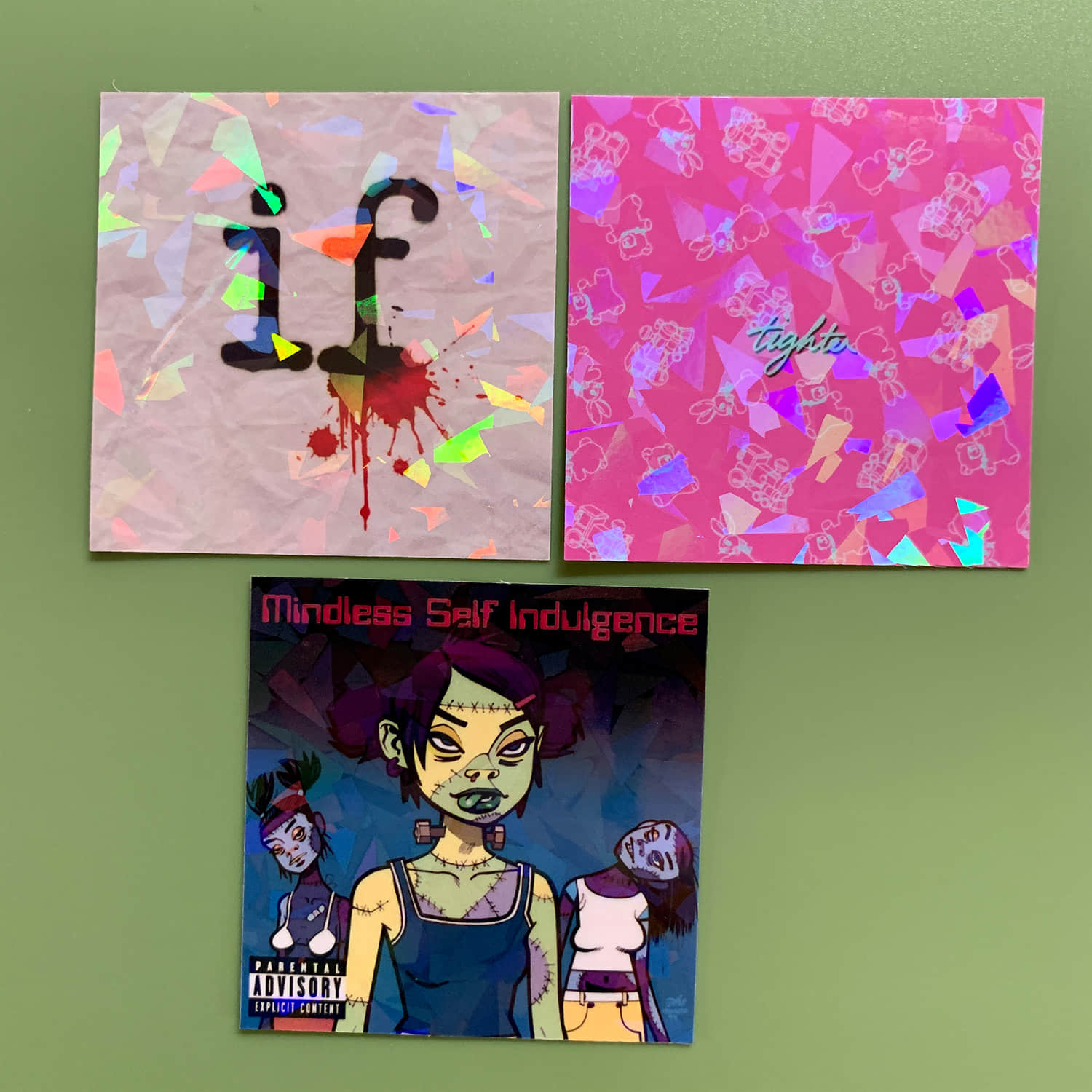 MSI Mindless Self Indulgence 2" Album Cover Stickers – IF -Tighter 