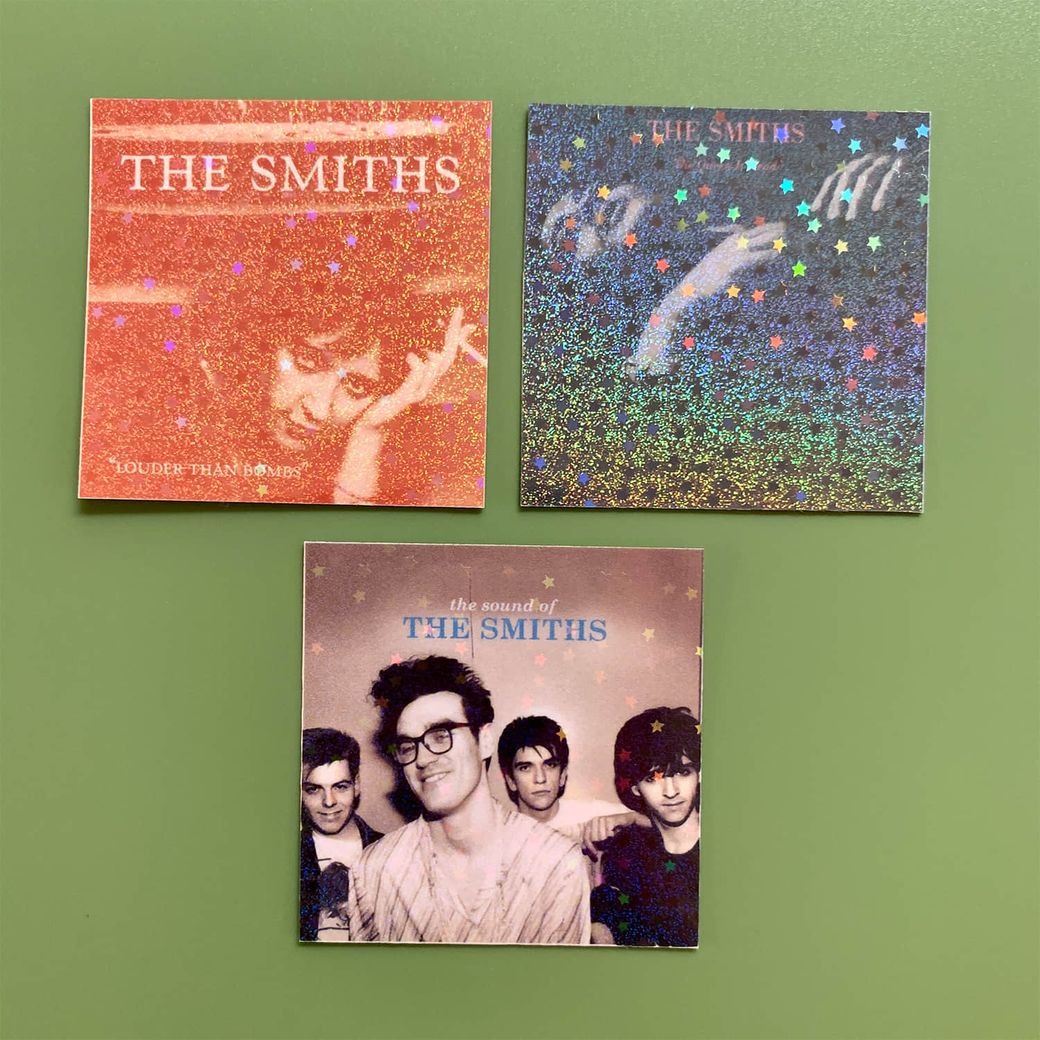 The Smiths 2" Album Cover Stickers – The Sound of The Smiths-The Queen Is Dead -Louder Than Bombs