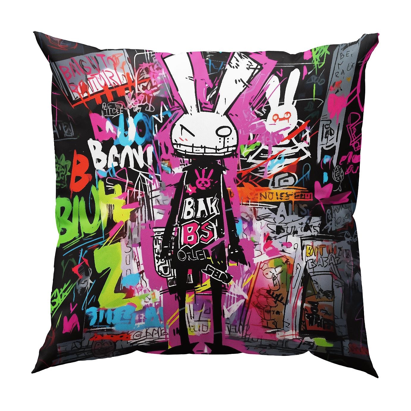 Double Side Pillow Cover 1PC Graffiti Rabbit Soft Decorative Square Cushion Case Pillowcase for Bedroom Livingroom Sofa Couch Chair 2023 - US $8.99 –P6