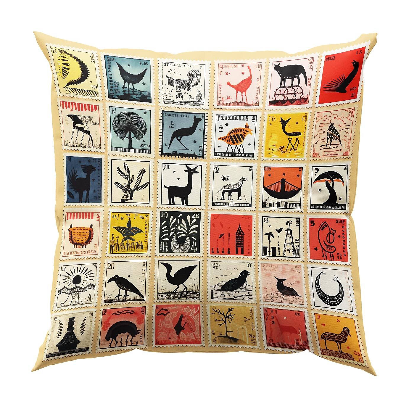 Stamp Collection Double Side Pillow Cover 1PC Soft Decorative Square Cushion Case Pillowcase for Bedroom Livingroom Sofa Couch Chair 2023 - US $8.99 –P5