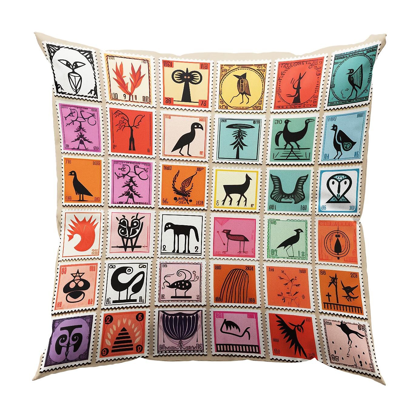 Stamp Collection Double Side Pillow Cover 1PC Soft Decorative Square Cushion Case Pillowcase for Bedroom Livingroom Sofa Couch Chair 2023 - US $8.99 –P3