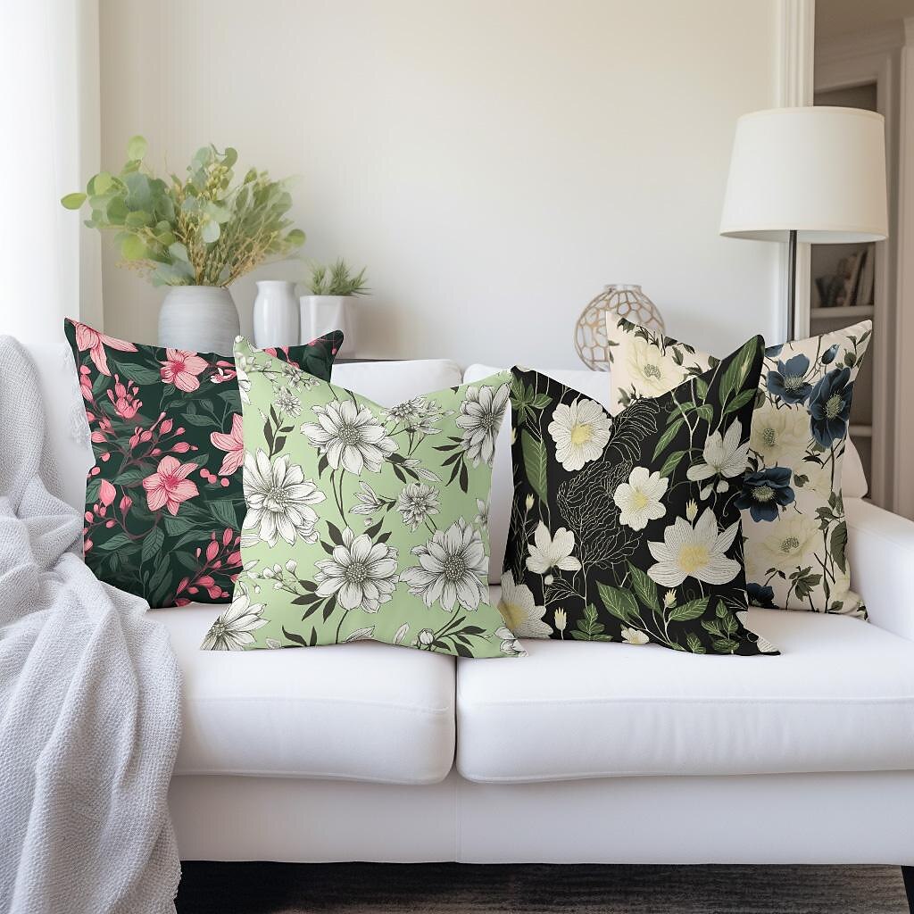 Floral Pastoral Double Side Pillow Cover 4PC Soft Decorative Square Cushion Case Pillowcase for Bedroom Livingroom Sofa Couch Chair 2023 - US $15.99 –P1