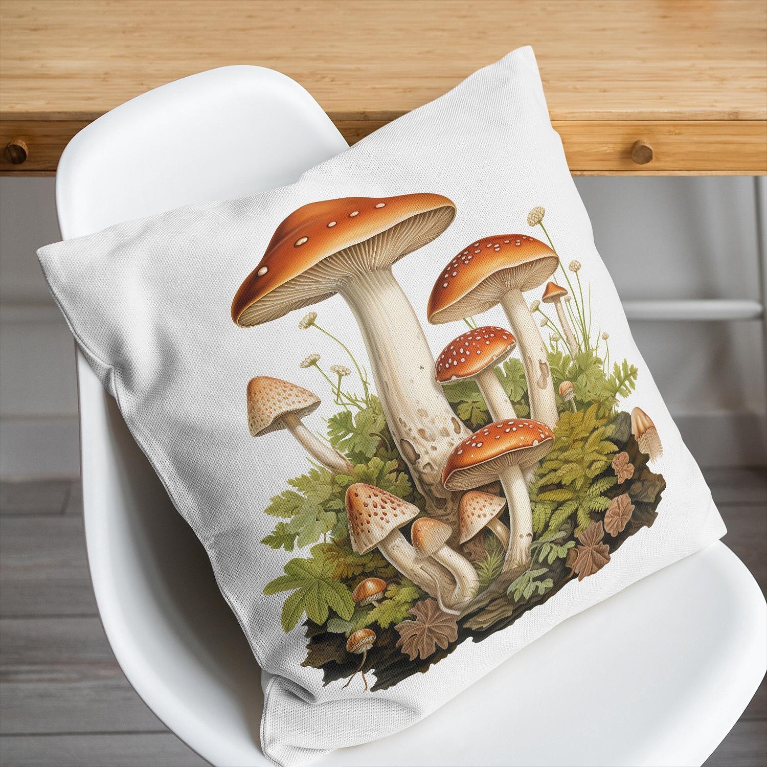 Mushroom Double Side Pillow Cover 1PC Floral Plant Soft Decorative Square Cushion Case Pillowcase for Bedroom Livingroom Sofa Couch Chair 2023 - US $8.99 –P4