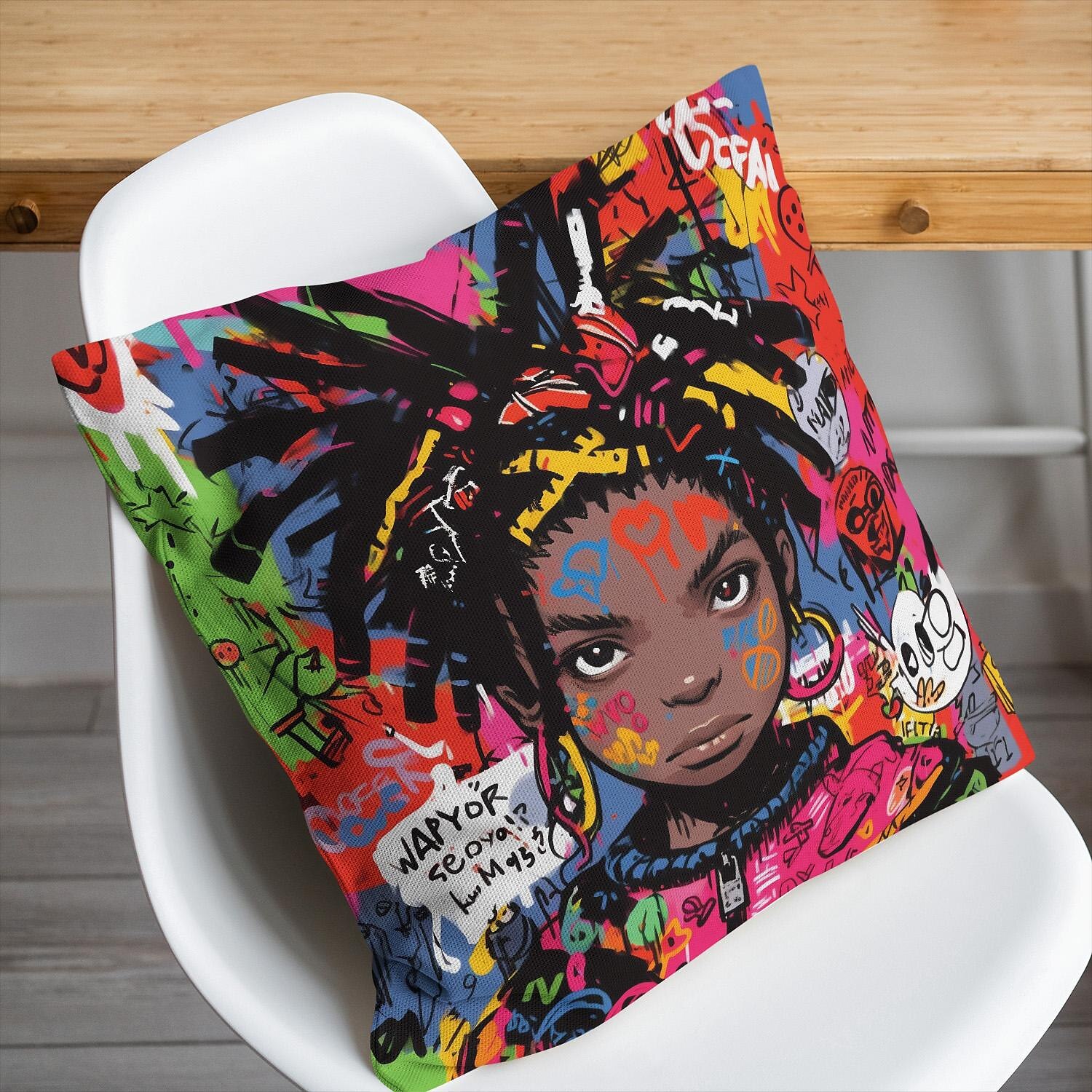 Double Side Pillow Cover 4PC Graffiti Street Boys Soft Decorative Square Cushion Case Pillowcase for Bedroom Livingroom Sofa Couch Chair 2023 - US $15.99 –P5