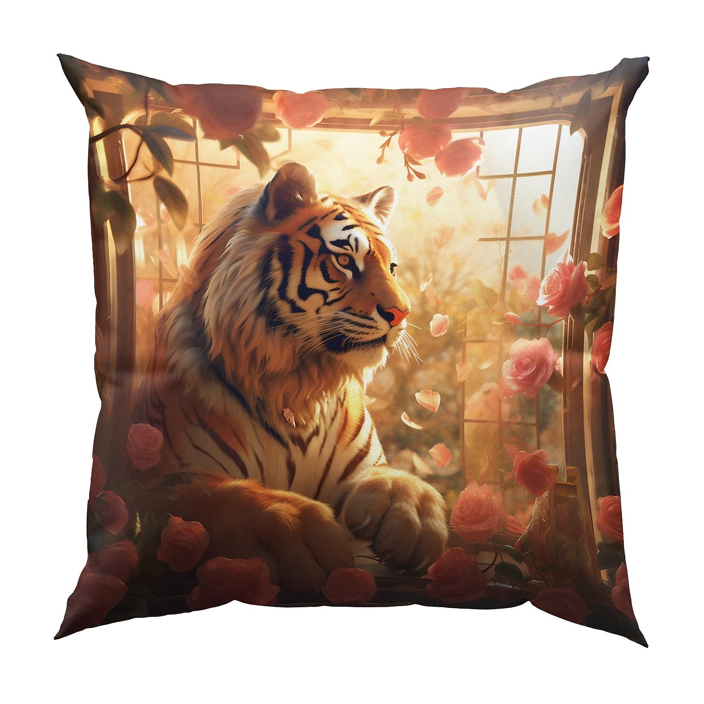 Double Side Pillow Cover 1PC Wild Woman Tiger Floral Soft Decorative Square Cushion Case Pillowcase for Bedroom Livingroom Sofa Couch Chair 2023 - US $8.99 –P4