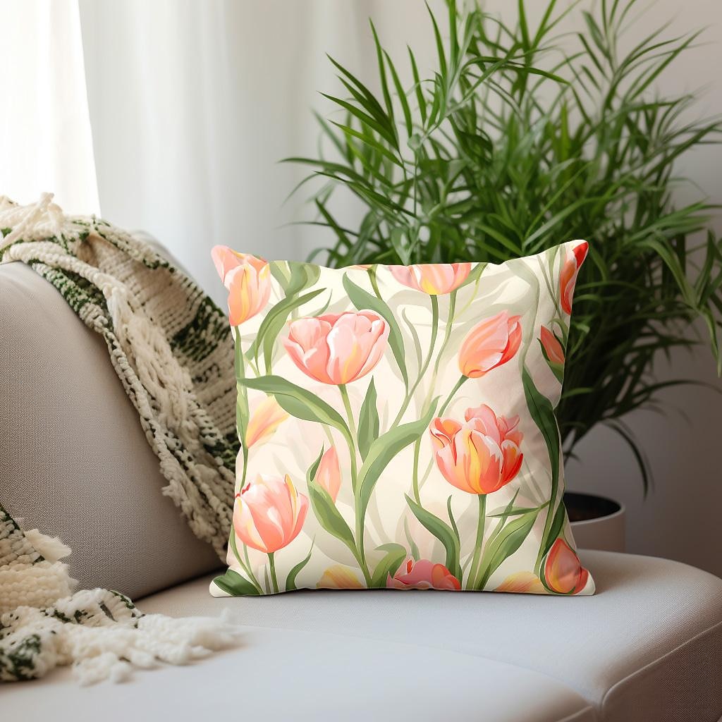 Floral Plant Double Side Pillow Cover 1PC Soft Decorative Square Cushion Case Pillowcase for Bedroom Livingroom Sofa Couch Chair 2023 - US $9.99 –P6