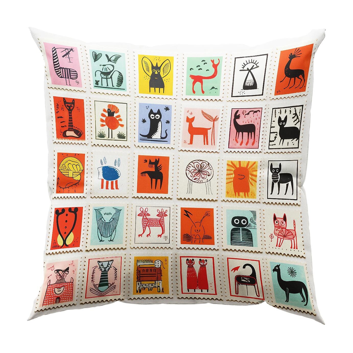 Stamp Collection Double Side Pillow Cover 1PC Soft Decorative Square Cushion Case Pillowcase for Bedroom Livingroom Sofa Couch Chair 2023 - US $8.99 –P17