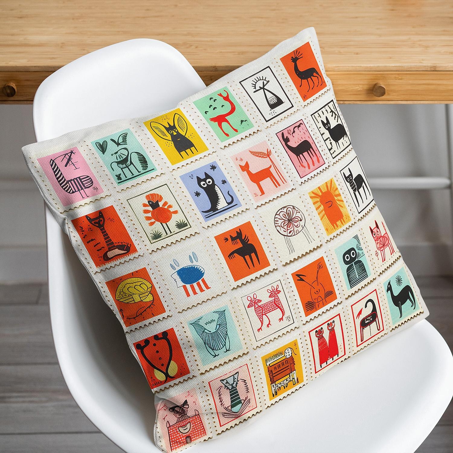 Stamp Collection Double Side Pillow Cover 1PC Soft Decorative Square Cushion Case Pillowcase for Bedroom Livingroom Sofa Couch Chair 2023 - US $8.99 –P16