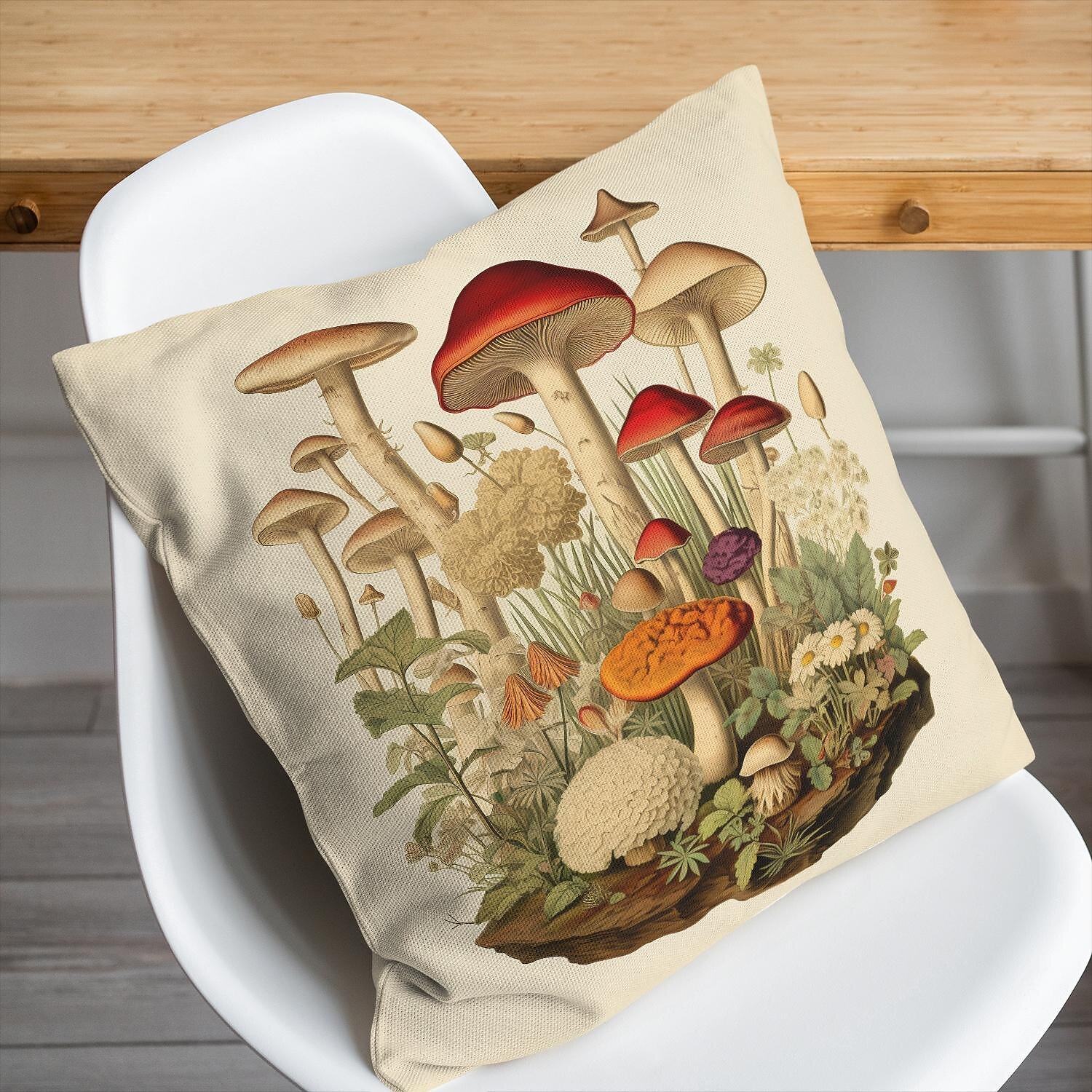 Mushroom Double Side Pillow Cover 1PC Floral Plant Soft Decorative Square Cushion Case Pillowcase for Bedroom Livingroom Sofa Couch Chair 2023 - US $8.99 –P1