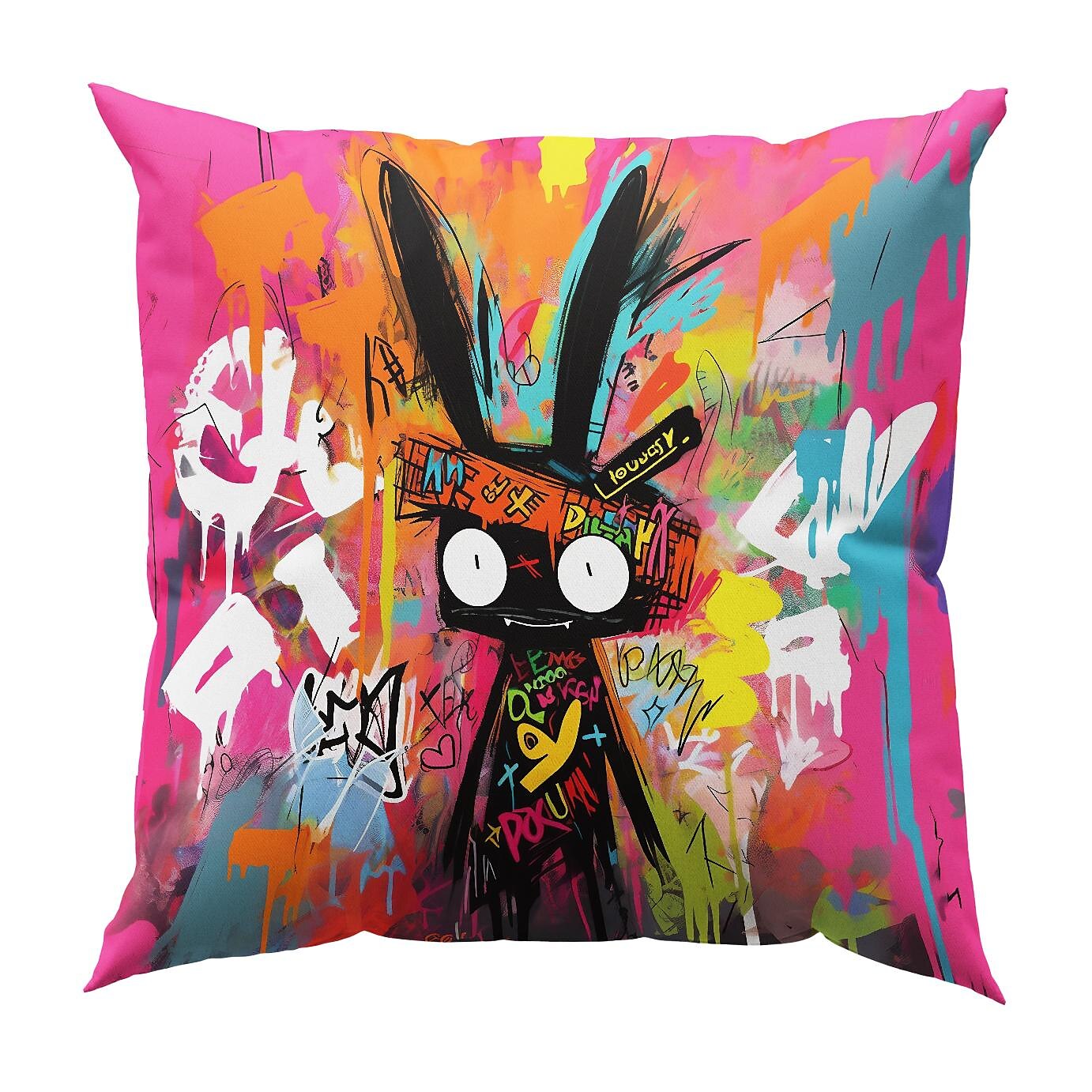 Double Side Pillow Cover 1PC Graffiti Rabbit Soft Decorative Square Cushion Case Pillowcase for Bedroom Livingroom Sofa Couch Chair 2023 - US $8.99 –P8