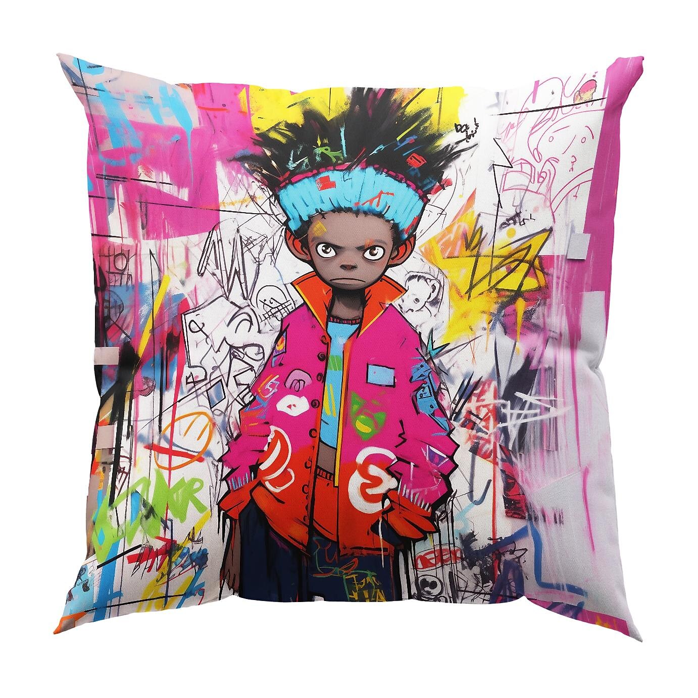 Double Side Pillow Cover 1PC Graffiti Boy Soft Decorative Square Cushion Case Pillowcase for Bedroom Livingroom Sofa Couch Chair 2023 - US $8.99 –P12