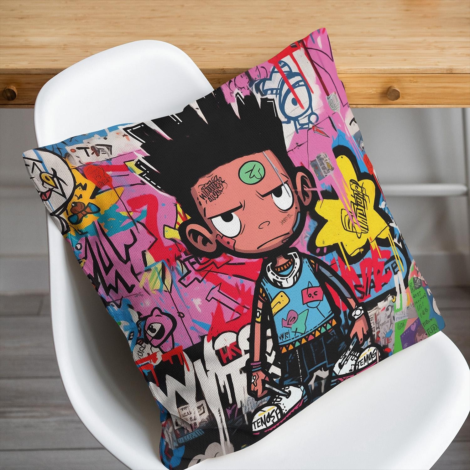 Double Side Pillow Cover 1PC Graffiti Boy Soft Decorative Square Cushion Case Pillowcase for Bedroom Livingroom Sofa Couch Chair 2023 - US $8.99 –P15