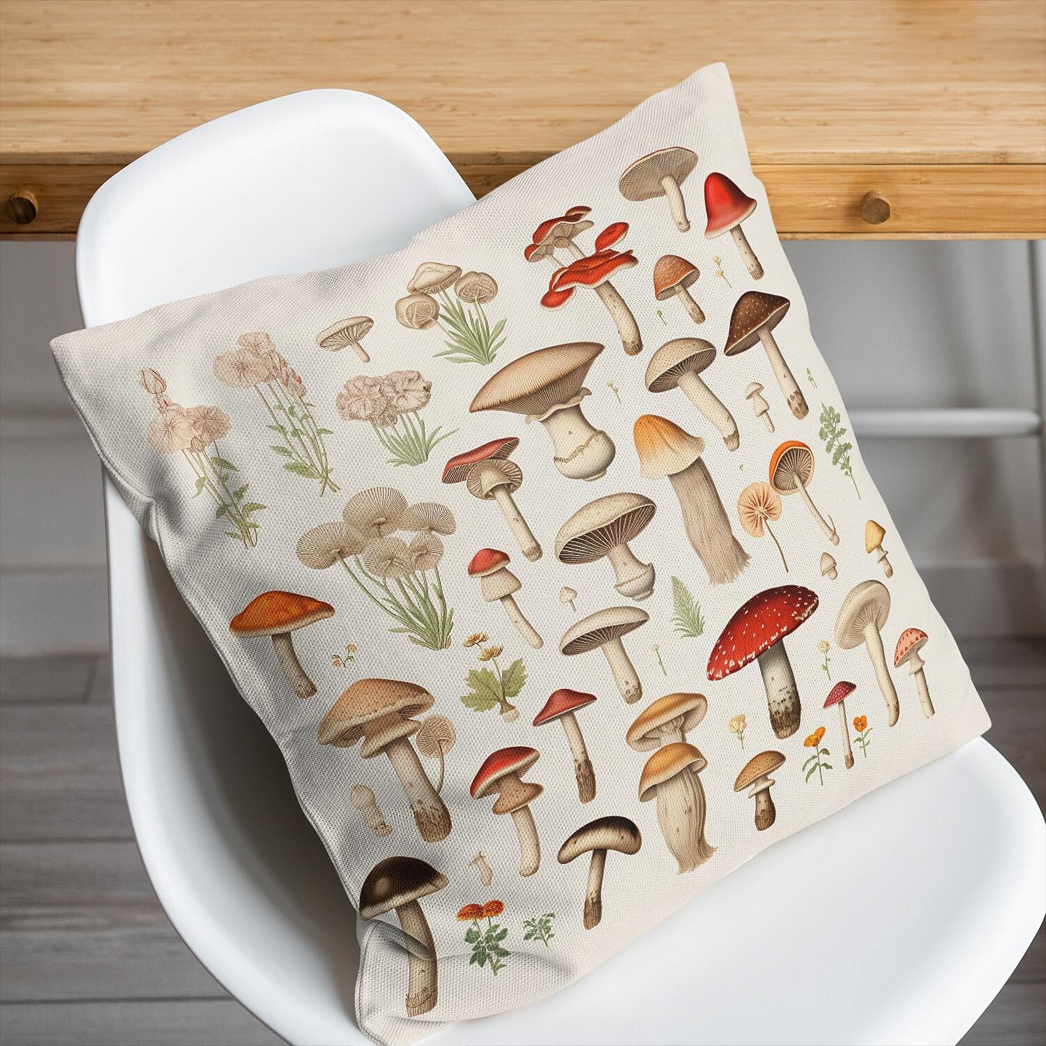 Mushroom Double Side Pillow Cover 1PC Floral Plant Soft Decorative Square Cushion Case Pillowcase for Bedroom Livingroom Sofa Couch Chair 2023 - US $8.99 –P6