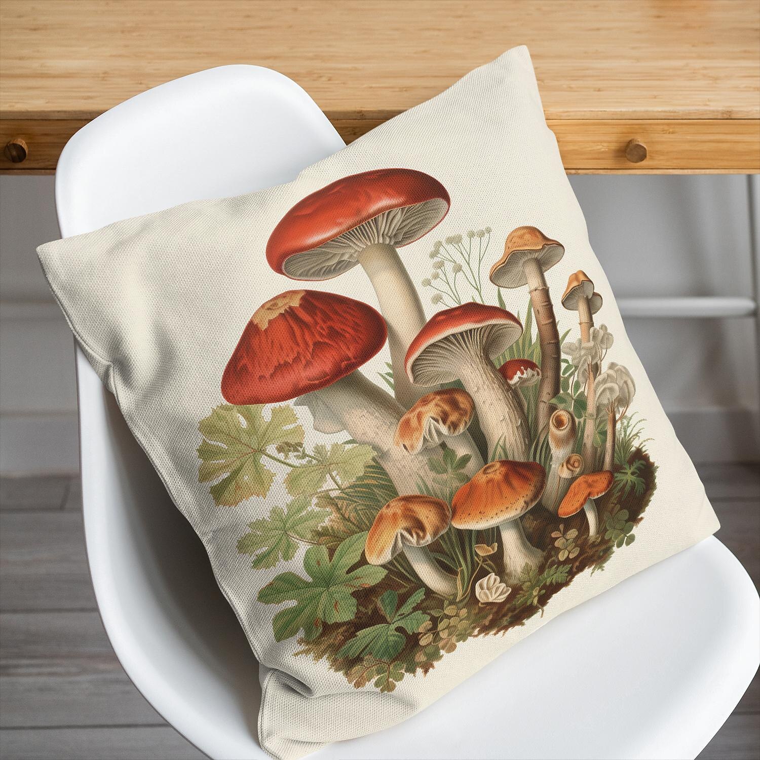 Mushroom Double Side Pillow Cover 1PC Floral Plant Soft Decorative Square Cushion Case Pillowcase for Bedroom Livingroom Sofa Couch Chair 2023 - US $8.99 –P3