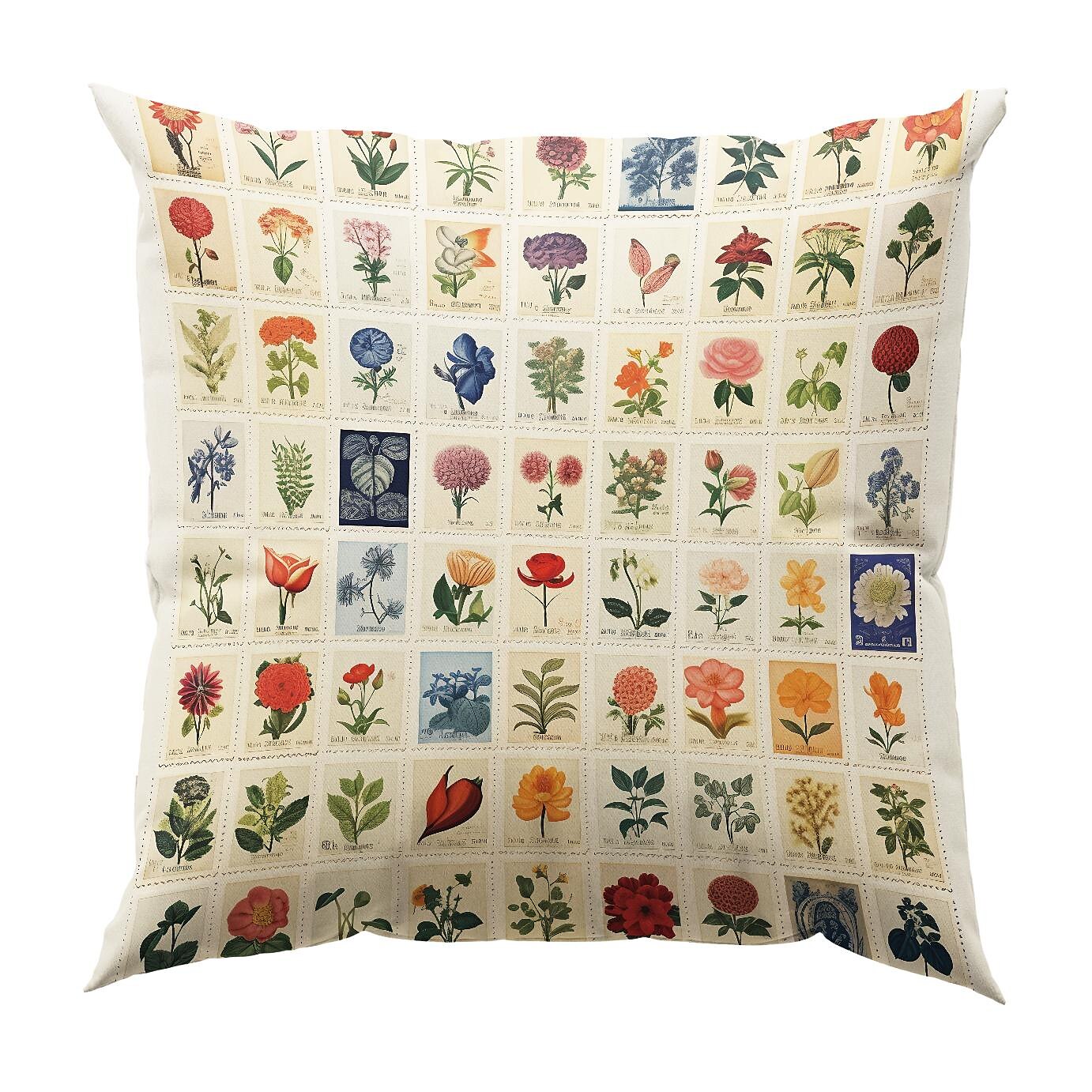 Flower Insect Double Side Pillow Cover 1PC Vintage Stamps Soft Decorative Square Cushion Case Pillowcase for Bedroom Livingroom Sofa Couch Chair 2023 - US $8.99 –P8