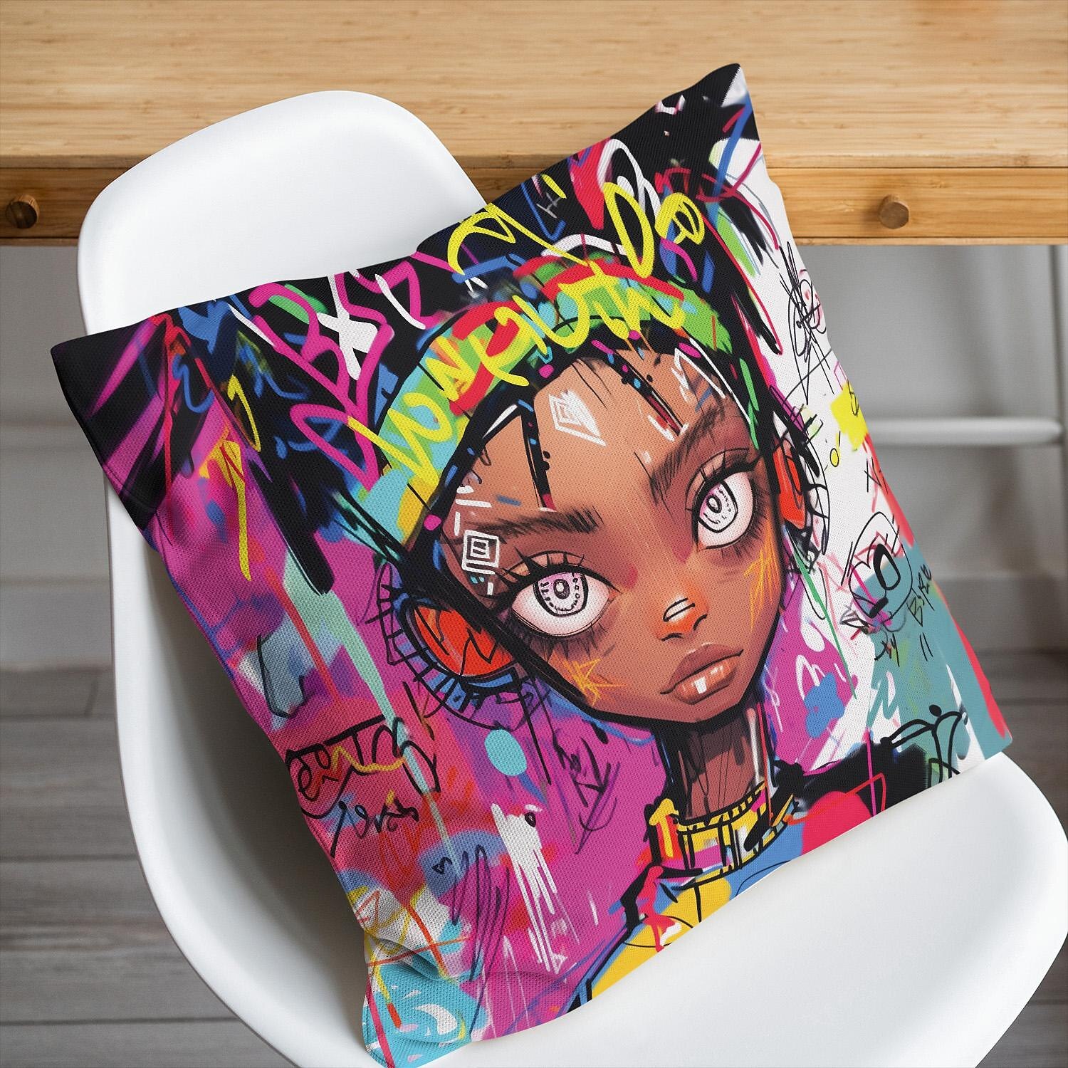 Double Side Pillow Cover 4PC Graffiti Street Boys Soft Decorative Square Cushion Case Pillowcase for Bedroom Livingroom Sofa Couch Chair 2023 - US $15.99 –P8