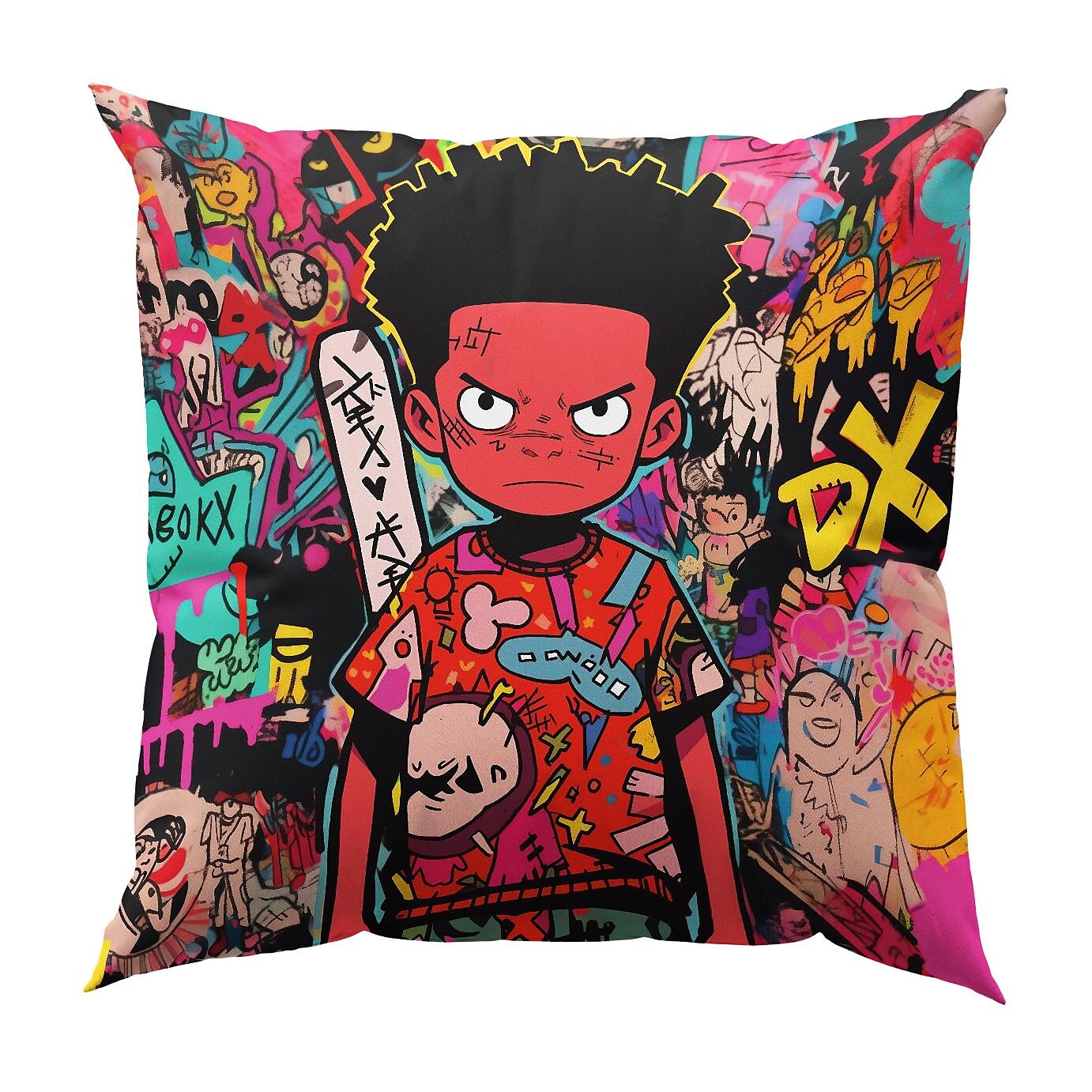 Double Side Pillow Cover 1PC Graffiti Boy Soft Decorative Square Cushion Case Pillowcase for Bedroom Livingroom Sofa Couch Chair 2023 - US $8.99 –P10