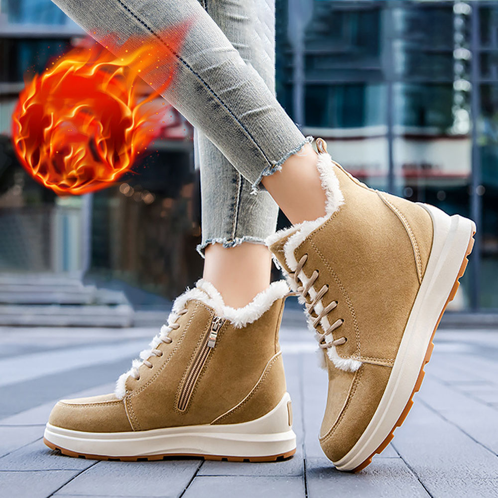 Lodowylabedz 2023 damskie sznurowane pluszowe ciepłe buty na śnieg