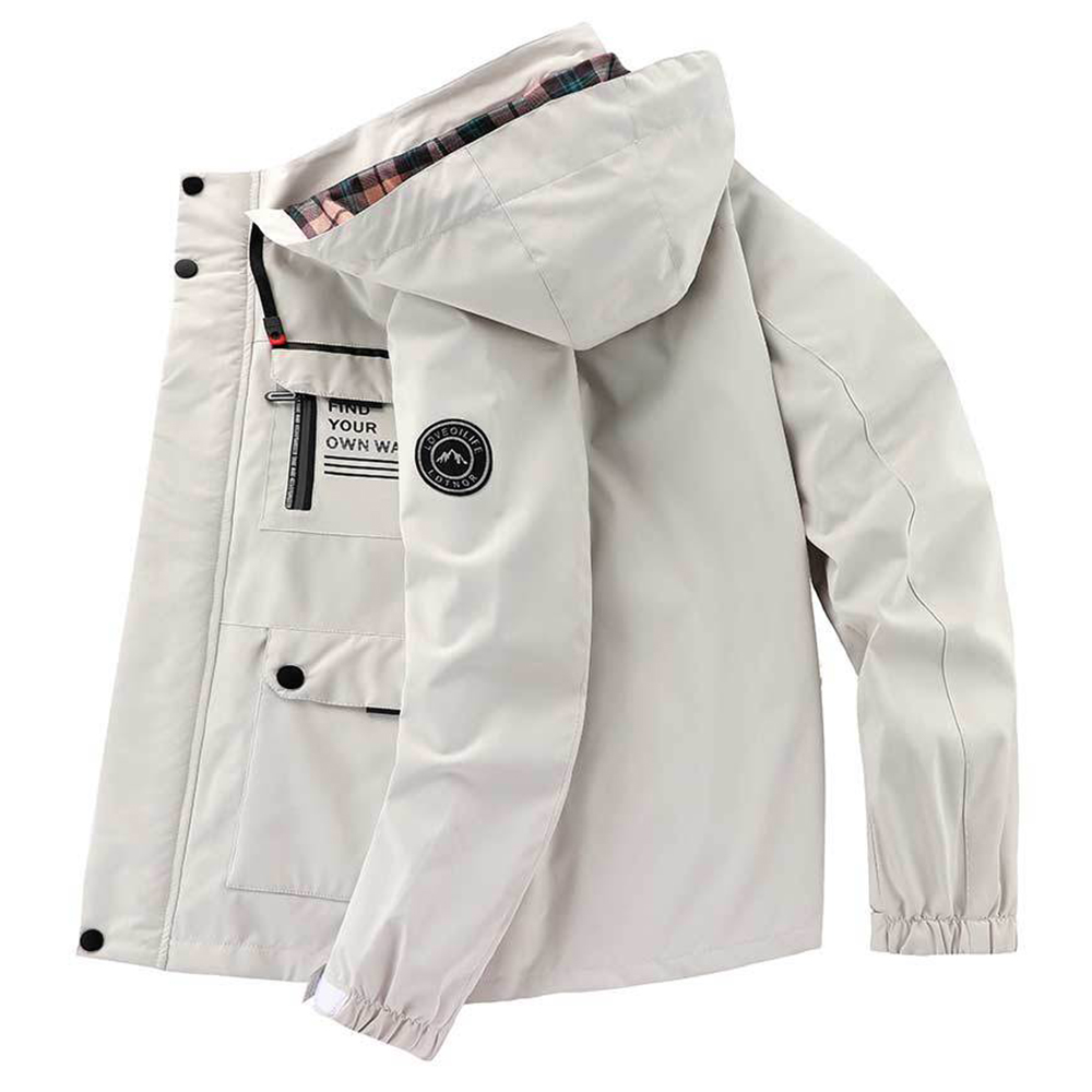 Męski płaszcz jesienny z marynarką średniej długości