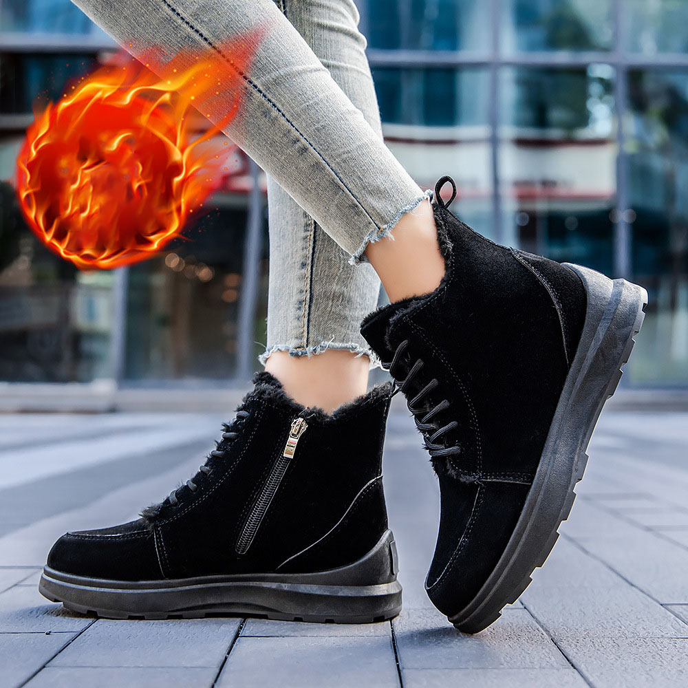 Lodowylabedz 2023 damskie sznurowane pluszowe ciepłe buty na śnieg