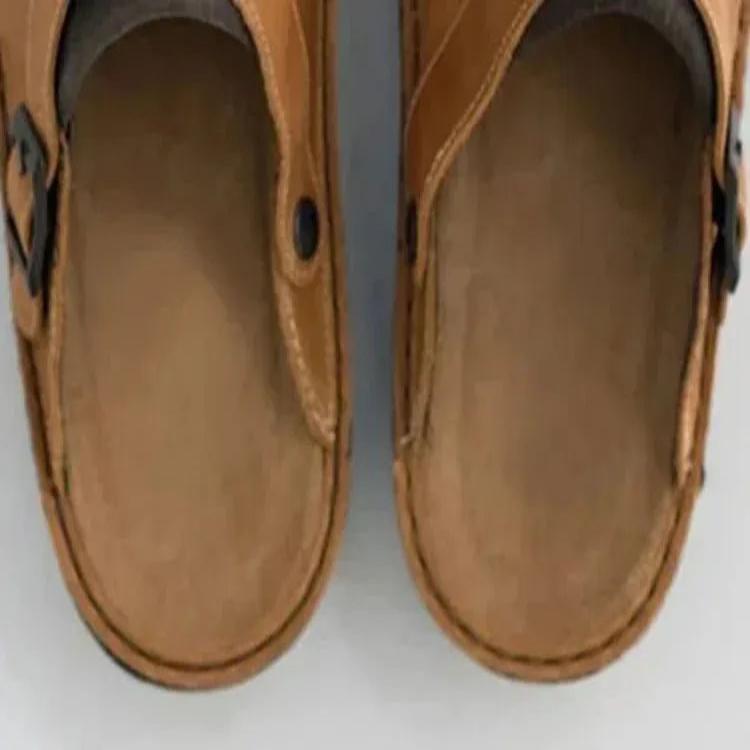 Prikkdans™ Menns store uformelle, store firkantede tå-loafers i skinn