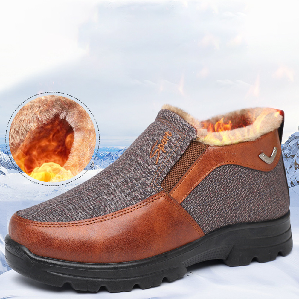 🤩 50% OFF - HOT SALE 🔥 Men's winter anti-slip fleece warm and slip-on outdoor sports shoes 🍂