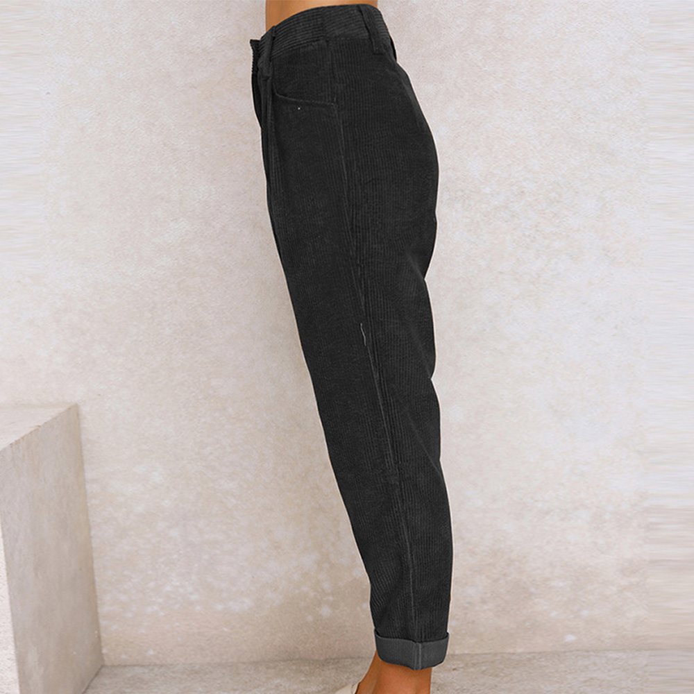 🔥 Seasonal Sale-50% OFF 🎁 Women's High Waist Casual Corduroy Straight Trousers 🌷