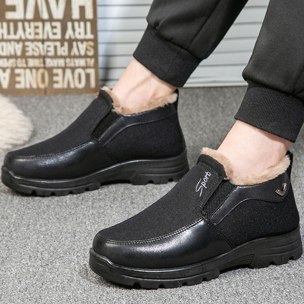 🤩 50% OFF - HOT SALE 🔥 Men's winter anti-slip fleece warm and slip-on outdoor sports shoes 🍂