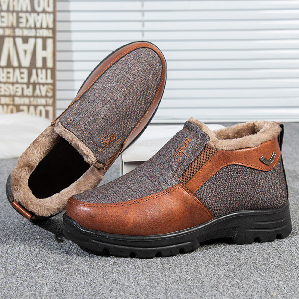 🤩 50% OFF - HOT SALE 🔥 Men's winter anti-slip fleece warm and slip-on outdoor sports shoes 🍂
