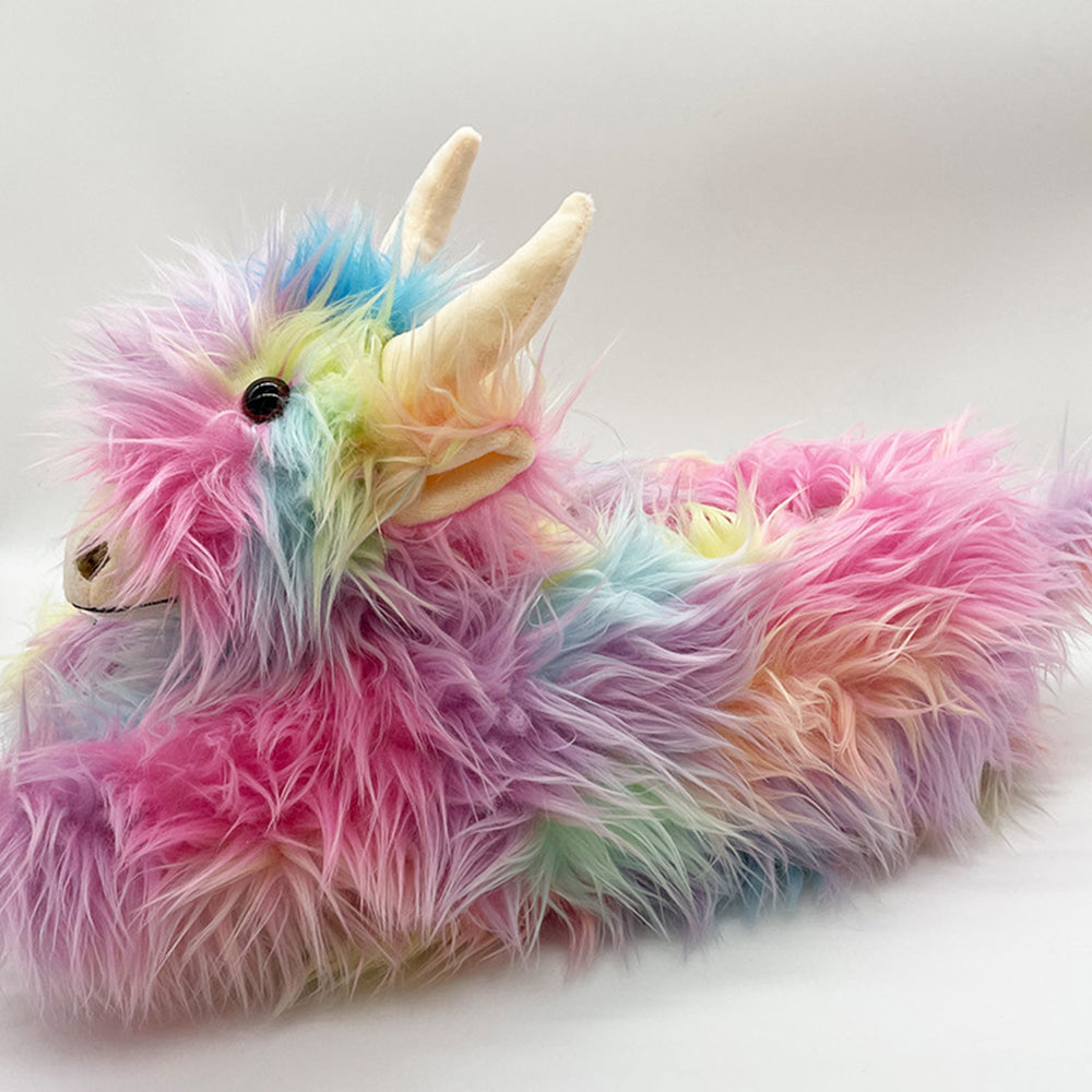 Gioiacombo™ Nowe, ciepłe i wygodne pluszowe kapcie w kształcie szkockiego jaka