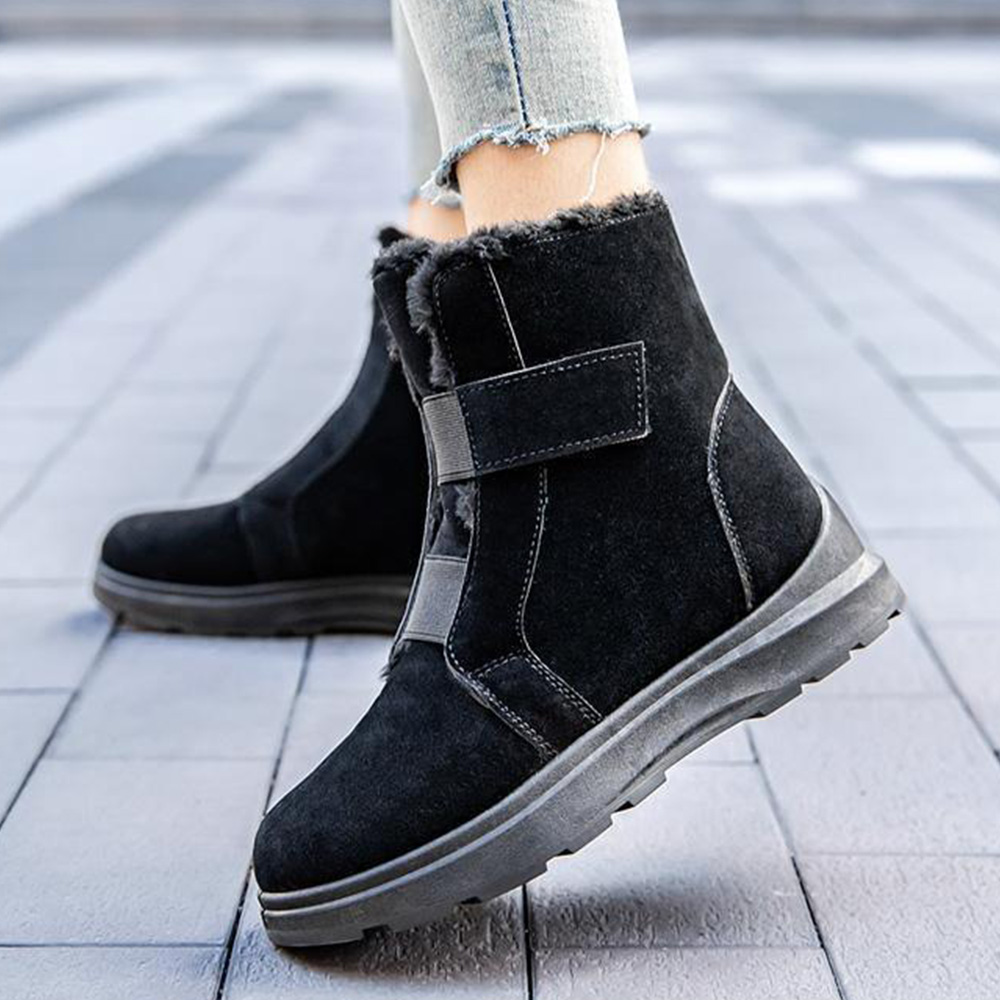 Lodowylabedz Modne, ciepłe botki zimowe. Damskie śniegowce na rzepy