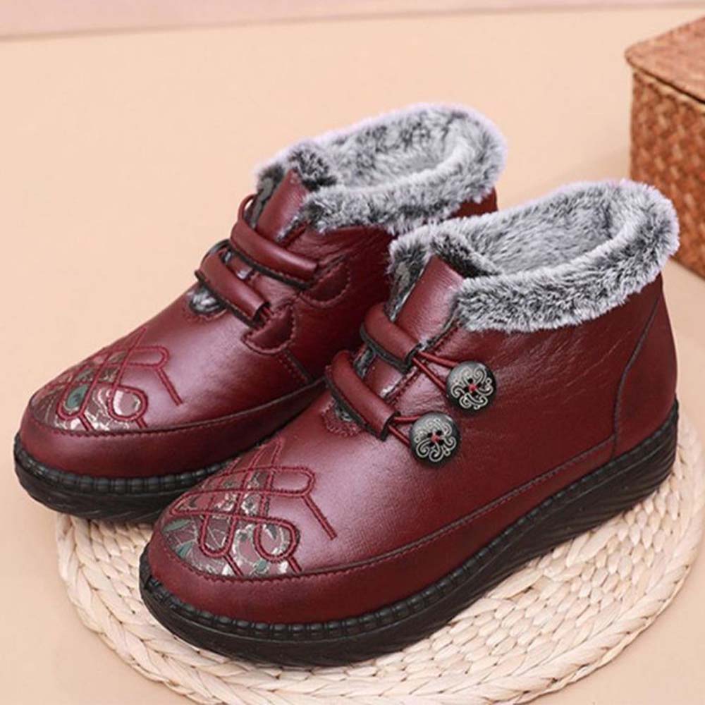 Lodowylabedz Damskie zimowe buty śniegowe Antypoślizgowe pluszowe ciepłe bawełniane buty